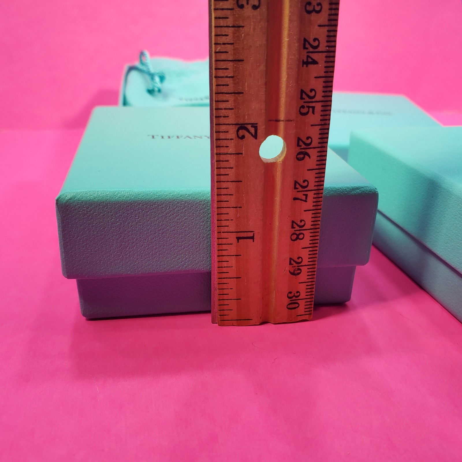 (3) Tiffany & Co Blue Empty Jewelry Boxes w/Original Cotton 3×4