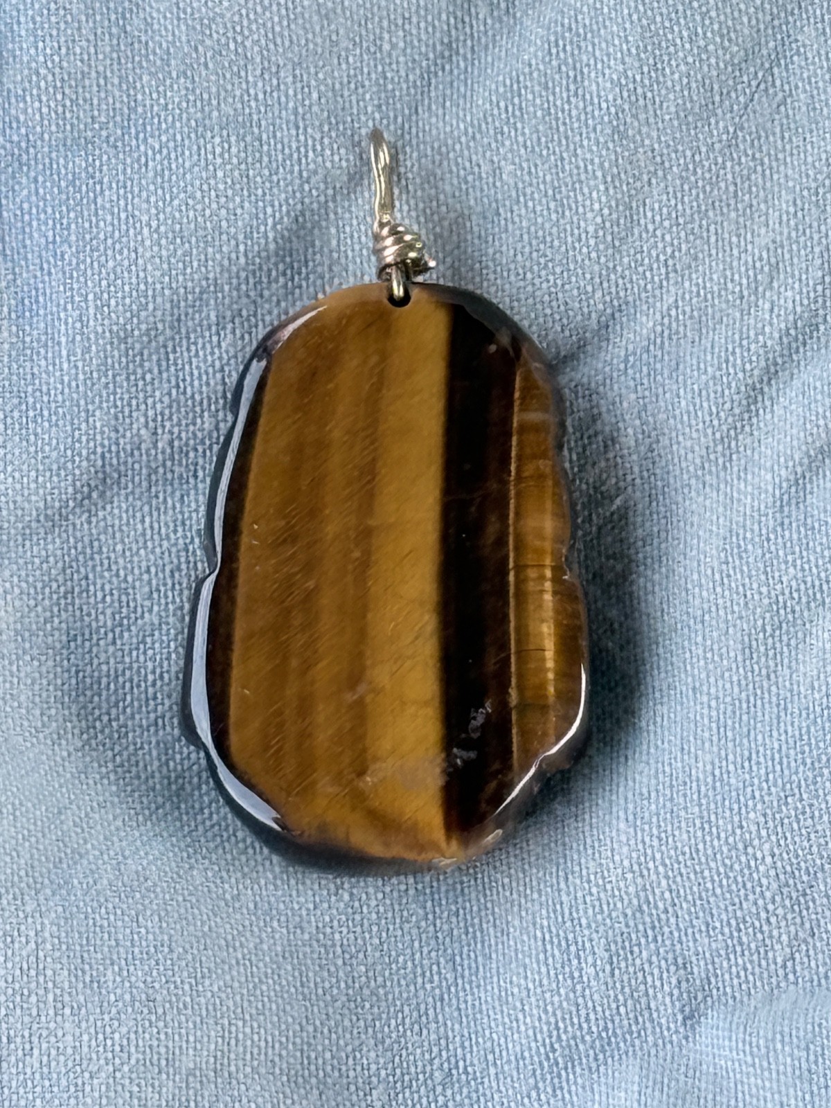 Natural Tiger’s Stone Carved Aries Ram Lucky Animal Pendant