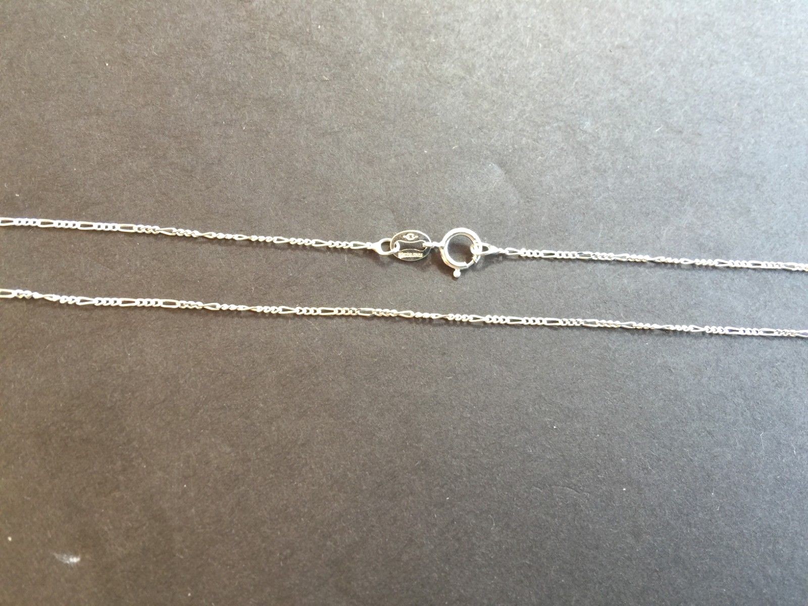 .925 STERLING SILVER CHAIN FIGARO 030 16″ X 0.75 MM WIDE J 304