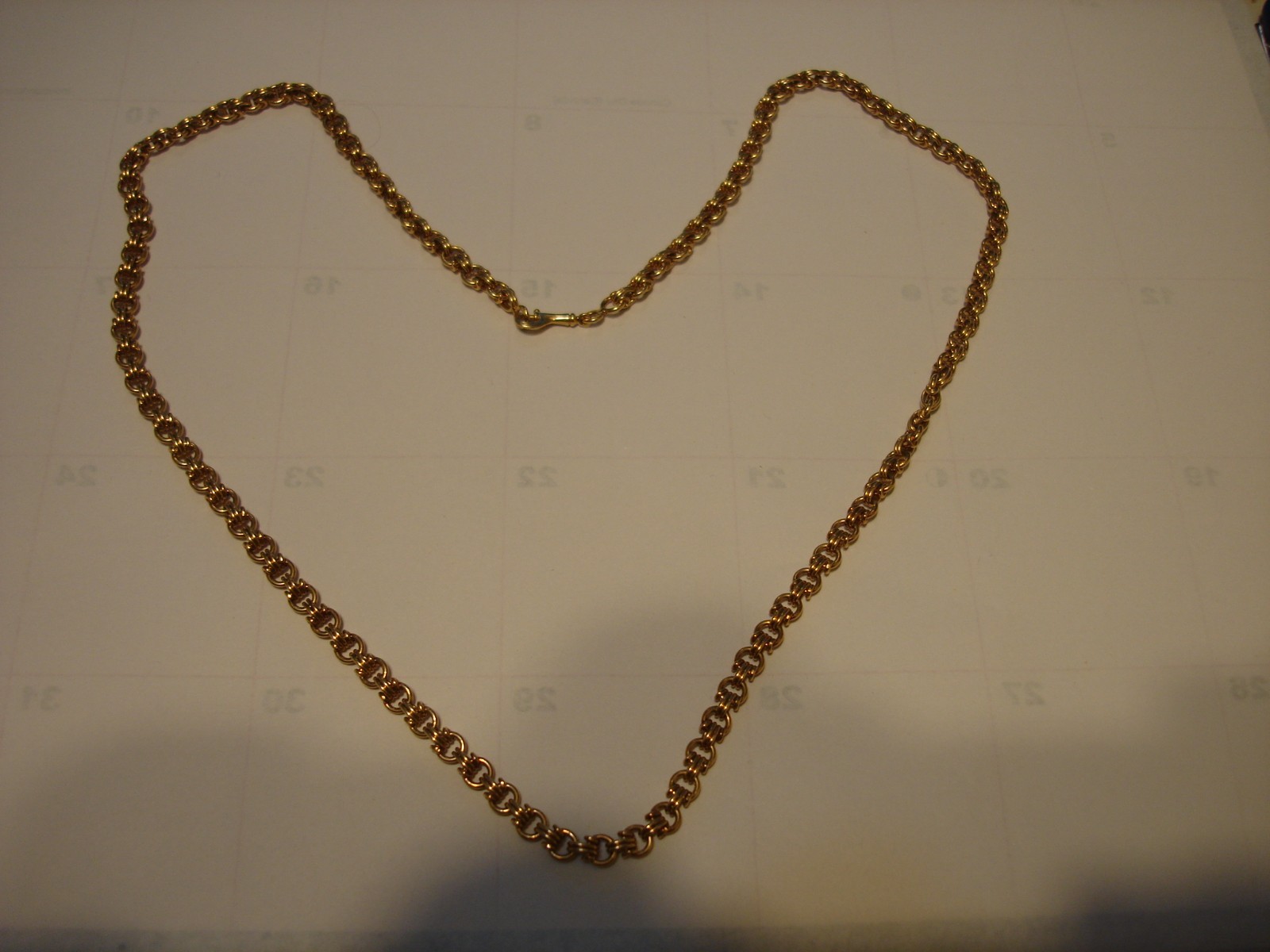 Vtg 18k Yellow Gold France Chain Necklace 23.5″ L / 5.12 mm Wide / 22.6 Grams