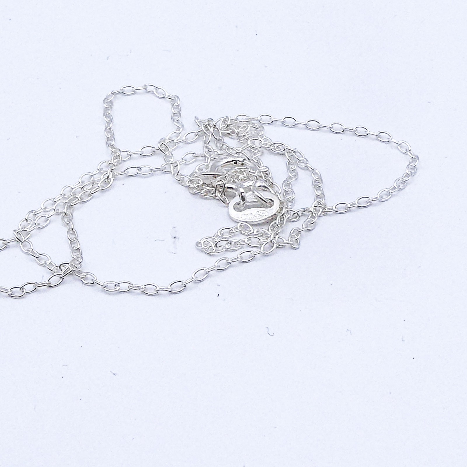New Sterling Silver Italy Oval Link Chain Necklace 20″ Stackable