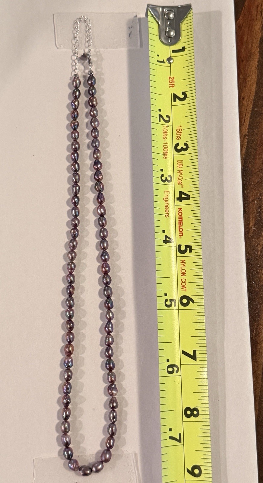 INSANE LUSTER Multi Color Baroque Pearl Necklace 4.6mm Rainbow Tones S925