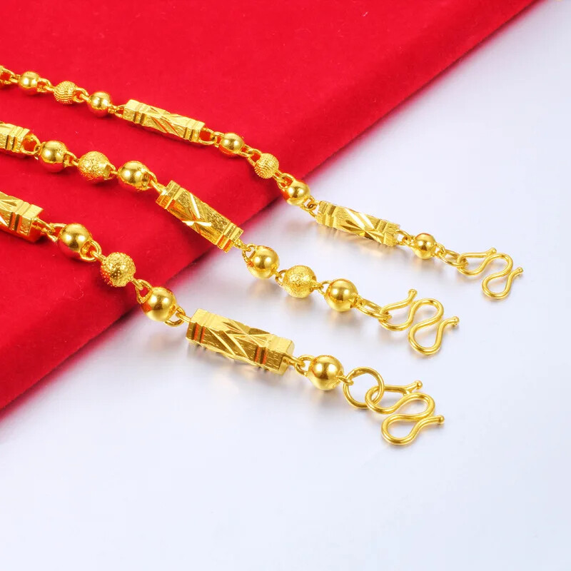 Gold-plated Brass 6mm-8mm Rope Chain Diamond Cut Pendant Necklace 8″- 20″