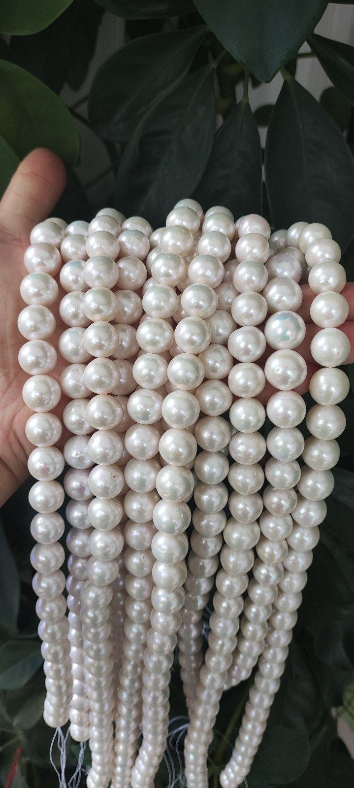 AAAAA 12-13 MM GENUINE NATURAL Australian south sea white pearl necklace 18″14k
