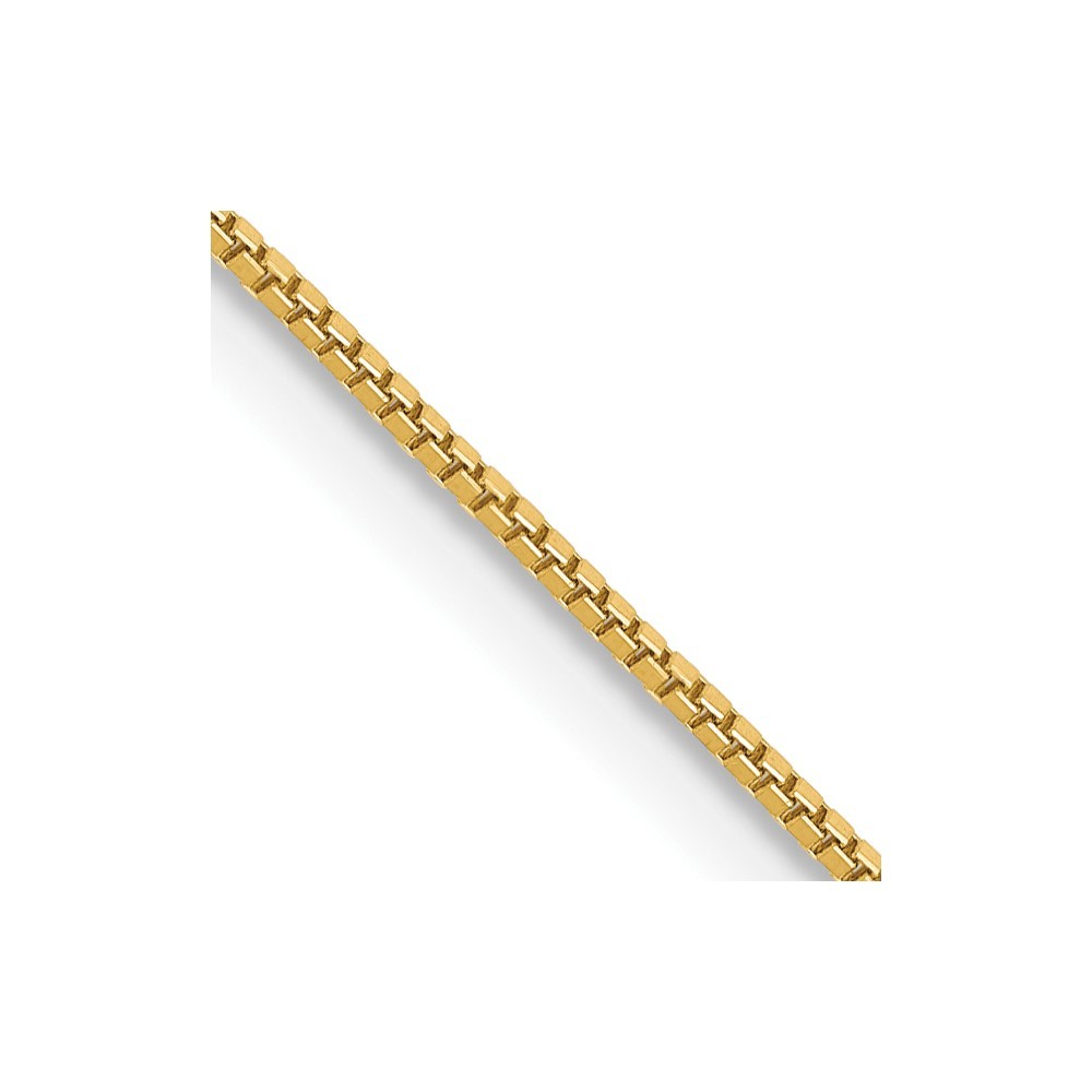 10K Yellow Gold 0.5-0.95mm Box Chain Necklace 7-30 Inch Mens Womens