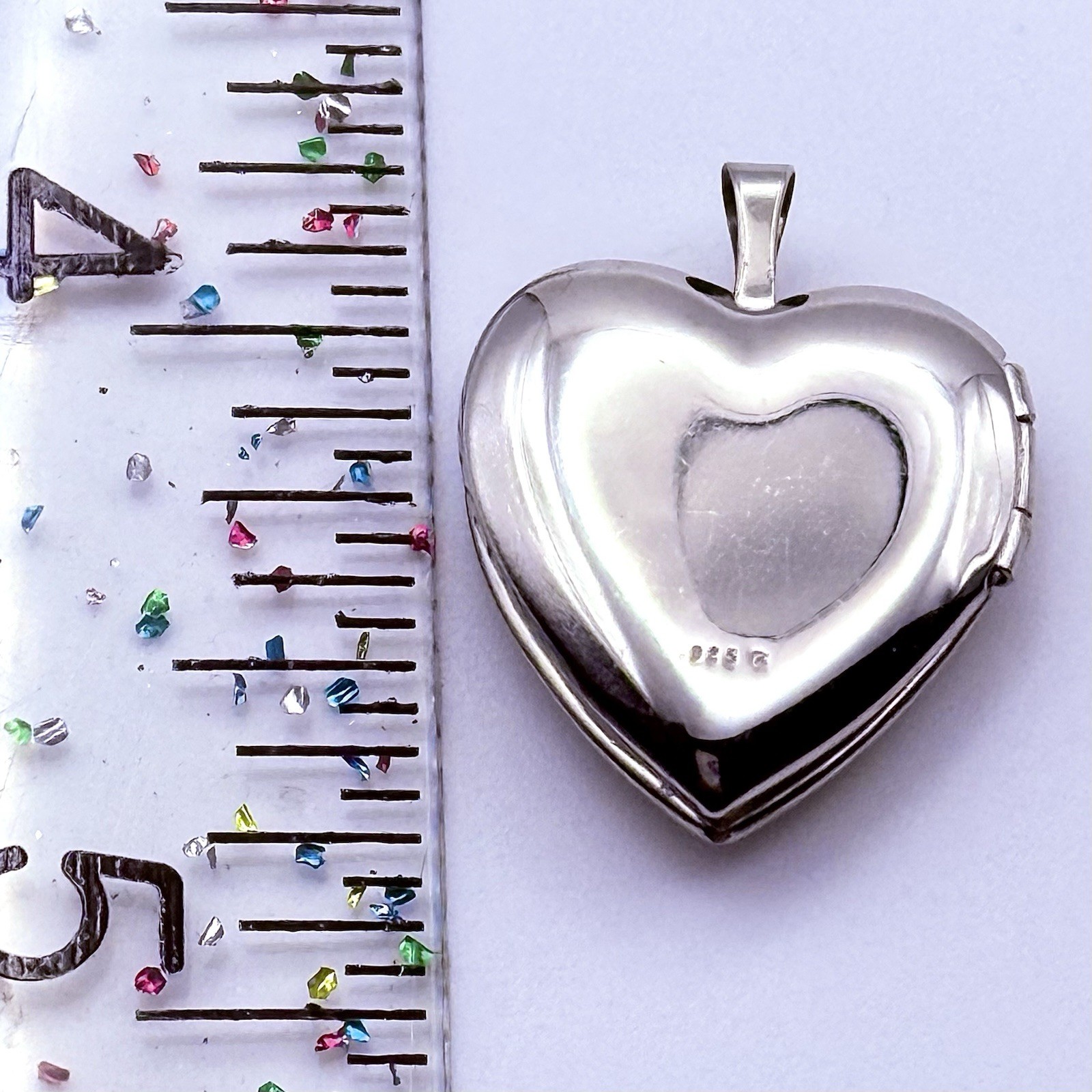 Sterling Silver Heart LOCKET Pink Enamel Rose “Mom” Inscription Mothers Day Gift