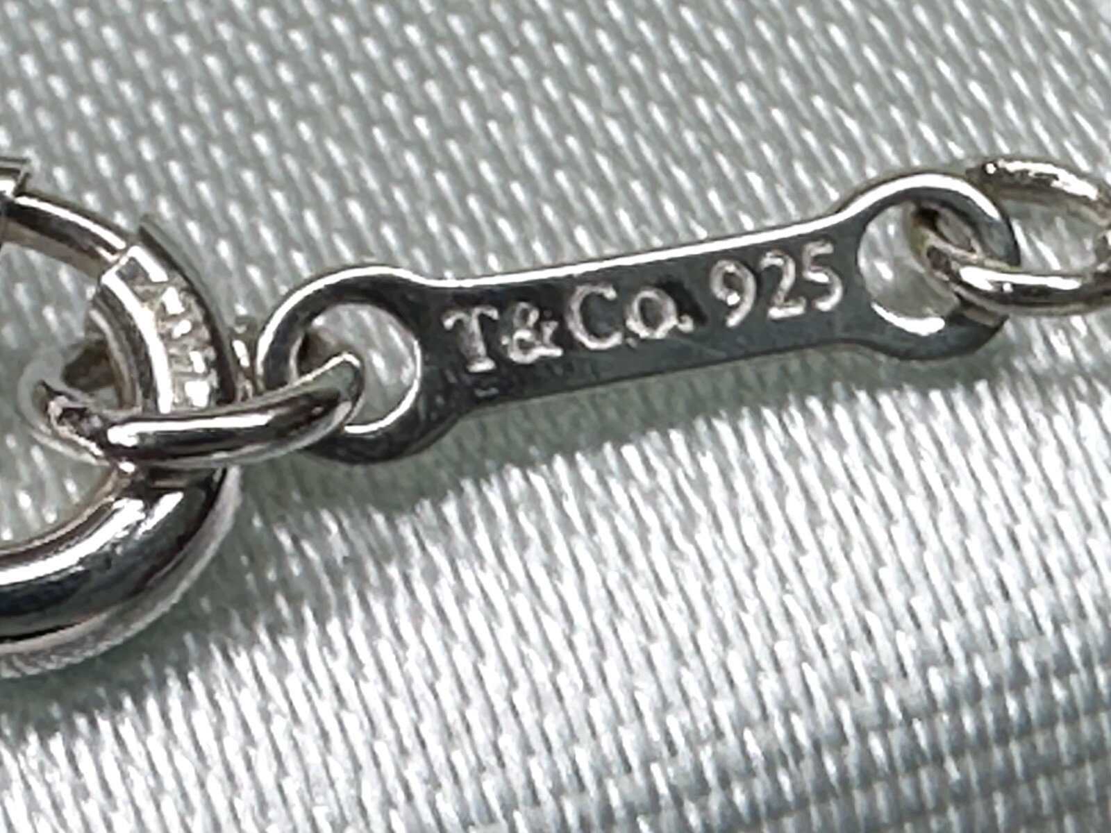 Tiffany & Co Paloma Picasso Enamel Stripe/925 Sterling Silver Heart 18 “Necklace