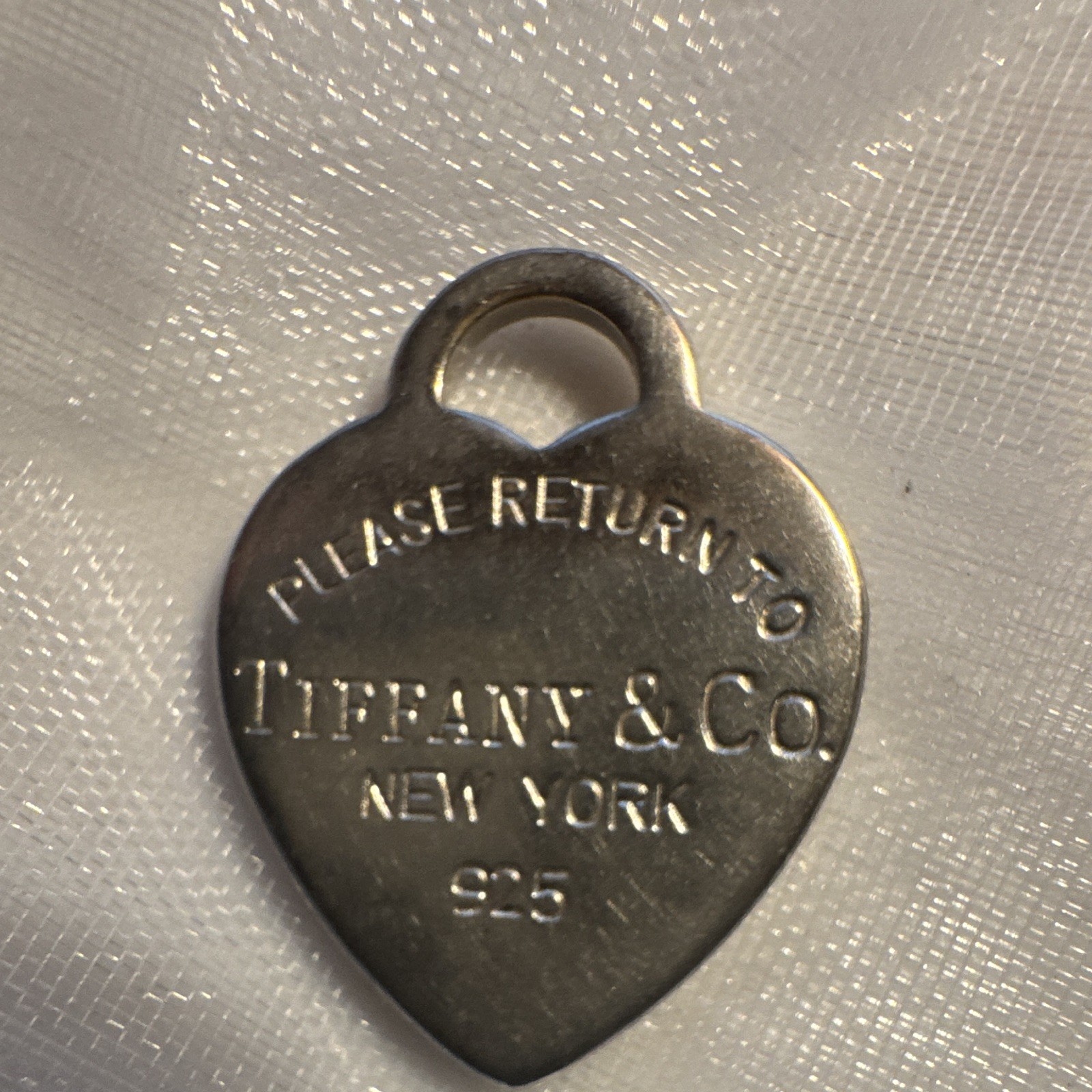 Tiffany & Co. Return to Tiffany Heart Tag Charm Pendant Sterling Silver 925