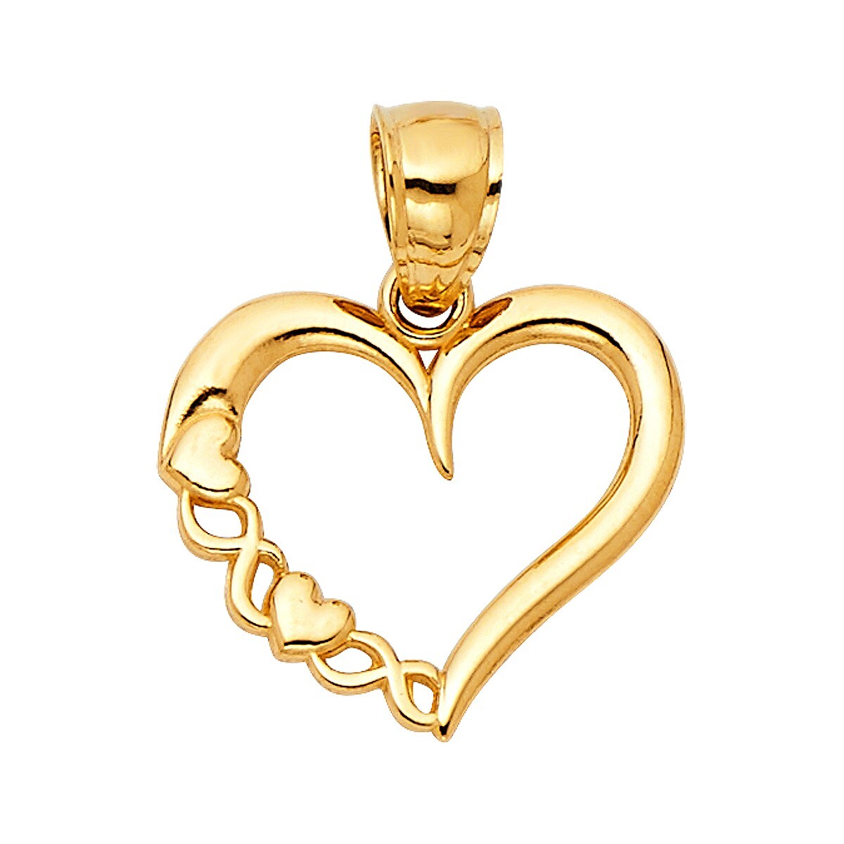 Gold 14K Yellow Gold Heart Pendant