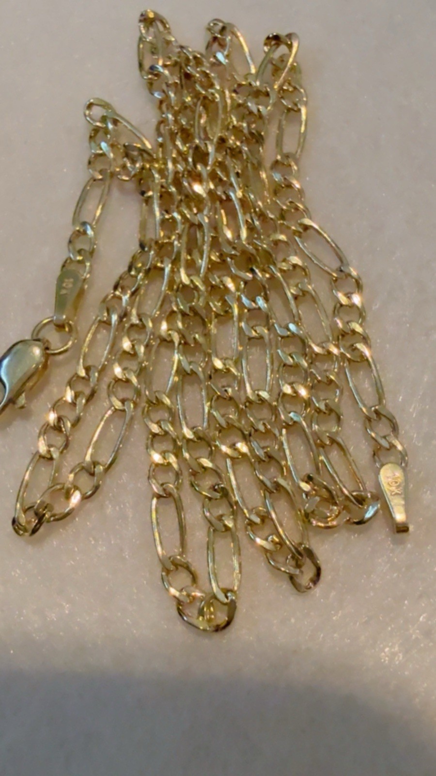 10K Solid Yellow Gold Curb Chain 22” 2.5mm 2.45g Lightweight Necklace Unisex