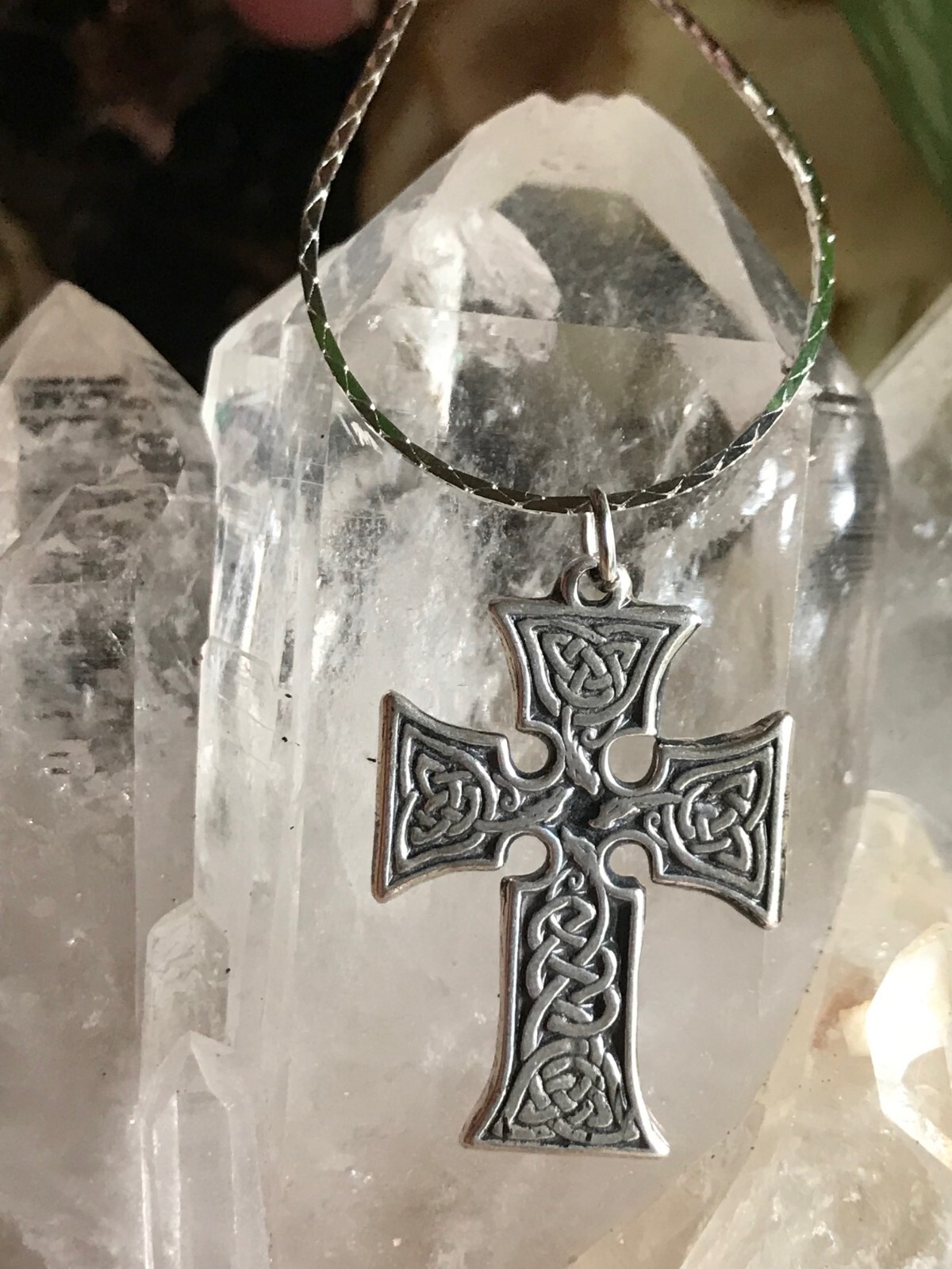 Celtic Cross sm Serpent Necklace 925 Pendant Handmade Original jewelry JKL 440