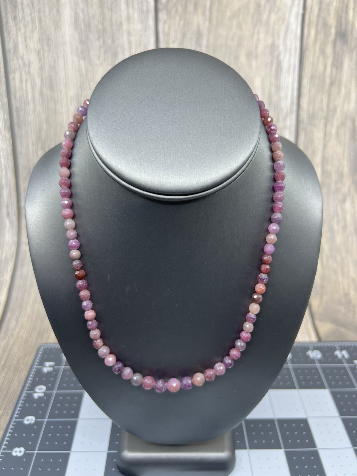 Sterling Silver Pink Sapphire Necklace 18″ Mine Finds by Jay King