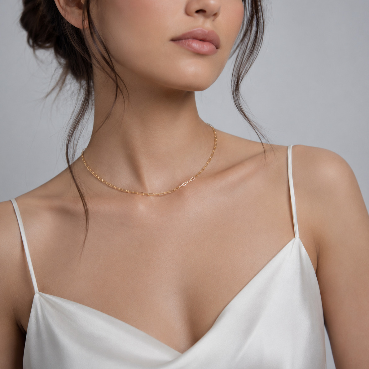 14/20 Gold Filled Paperclip Chain Necklace – 2.8mm