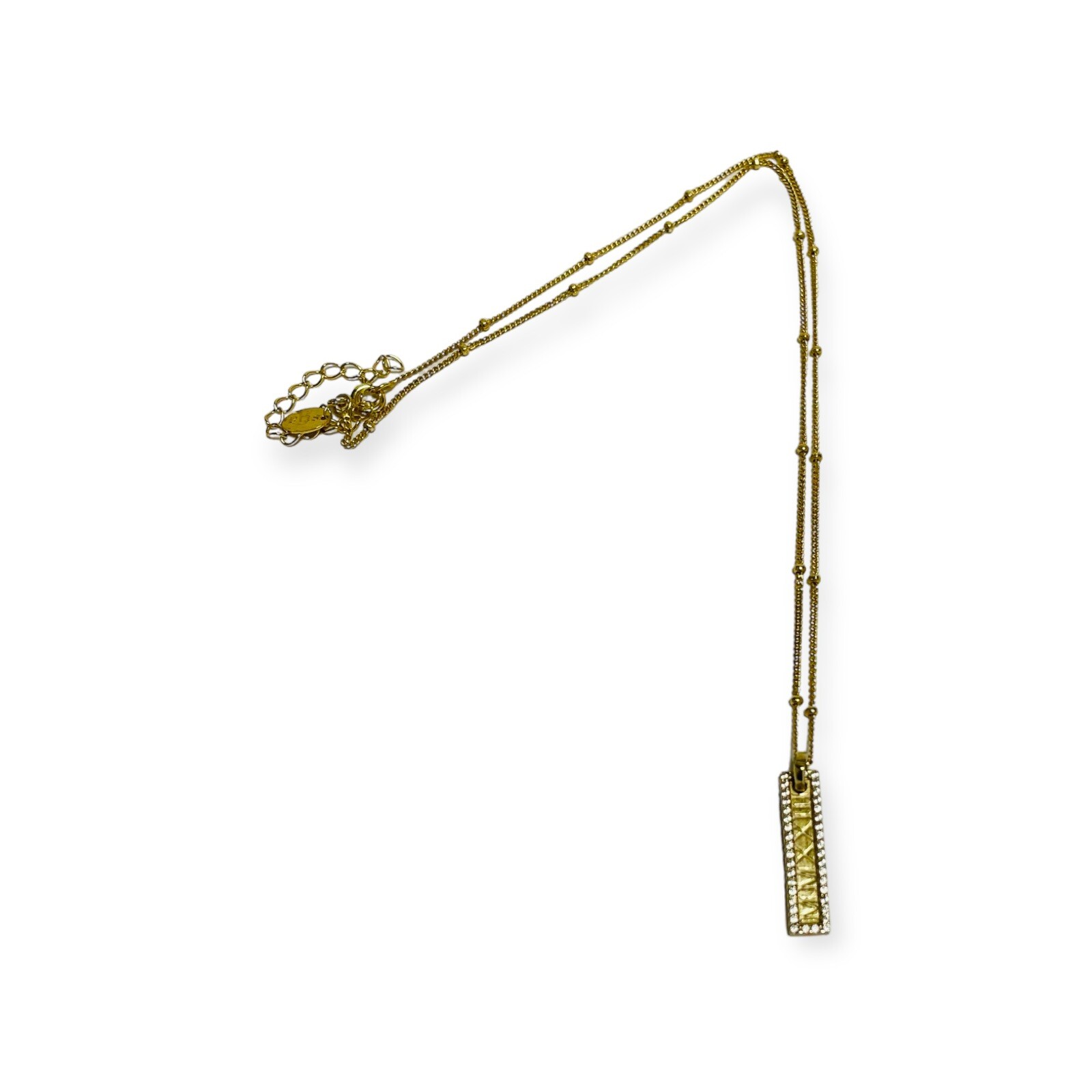 Stia Sterling 925 Silver Timeless MMXXIII Gold Tone Necklace 15 in