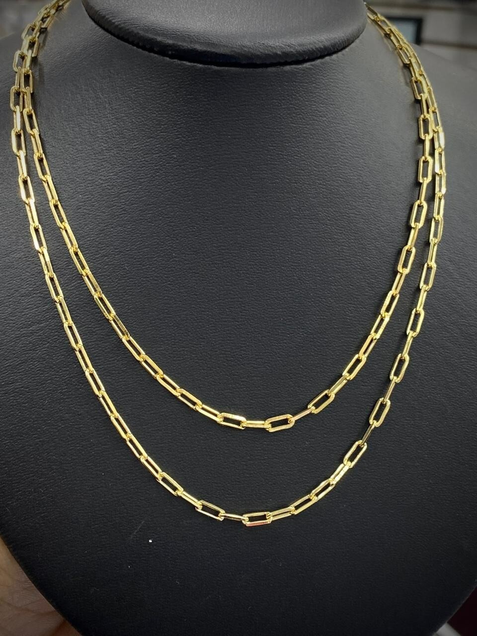 3.5MM Chocker Paper Clip Chain Necklace Womens Girls Kids Chain Babies 16″ 18″