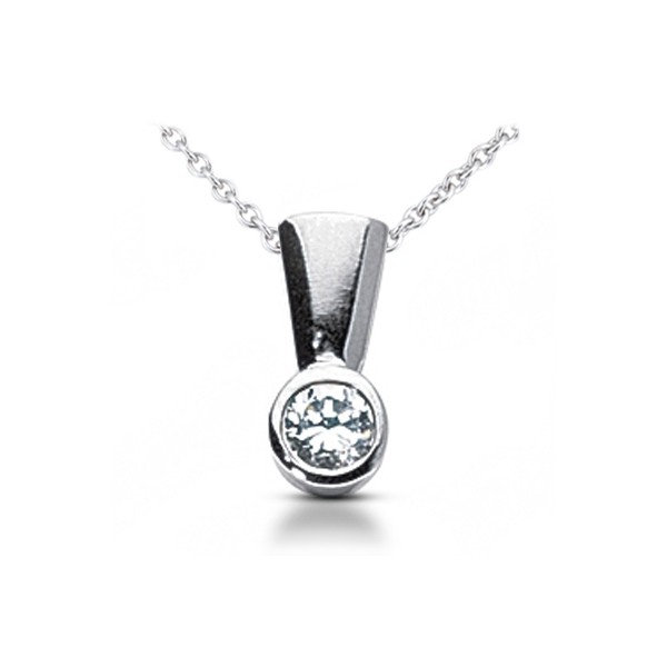 0.54ct F VS2 Round Cut Earth Mined Certified Diamond Platinum Solitaire Pendant
