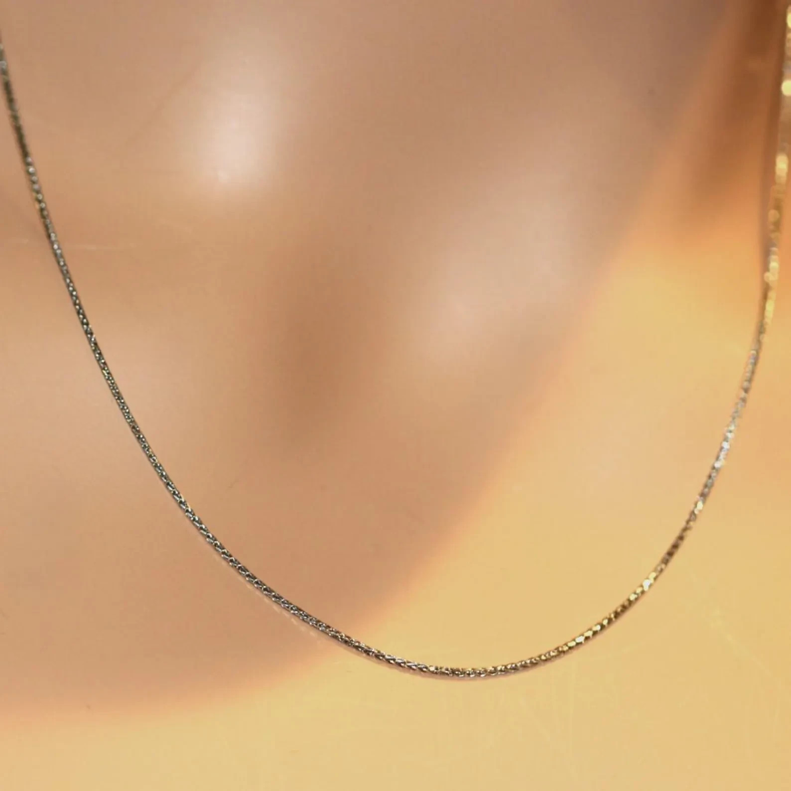 14k White Gold Franco Chain 18 inches