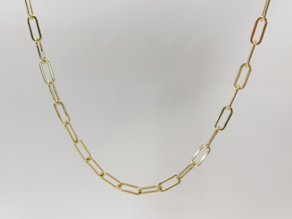 Real Genuine 10K Solid Yellow Gold Paperclip Chain Necklace 26″ 8mm Link