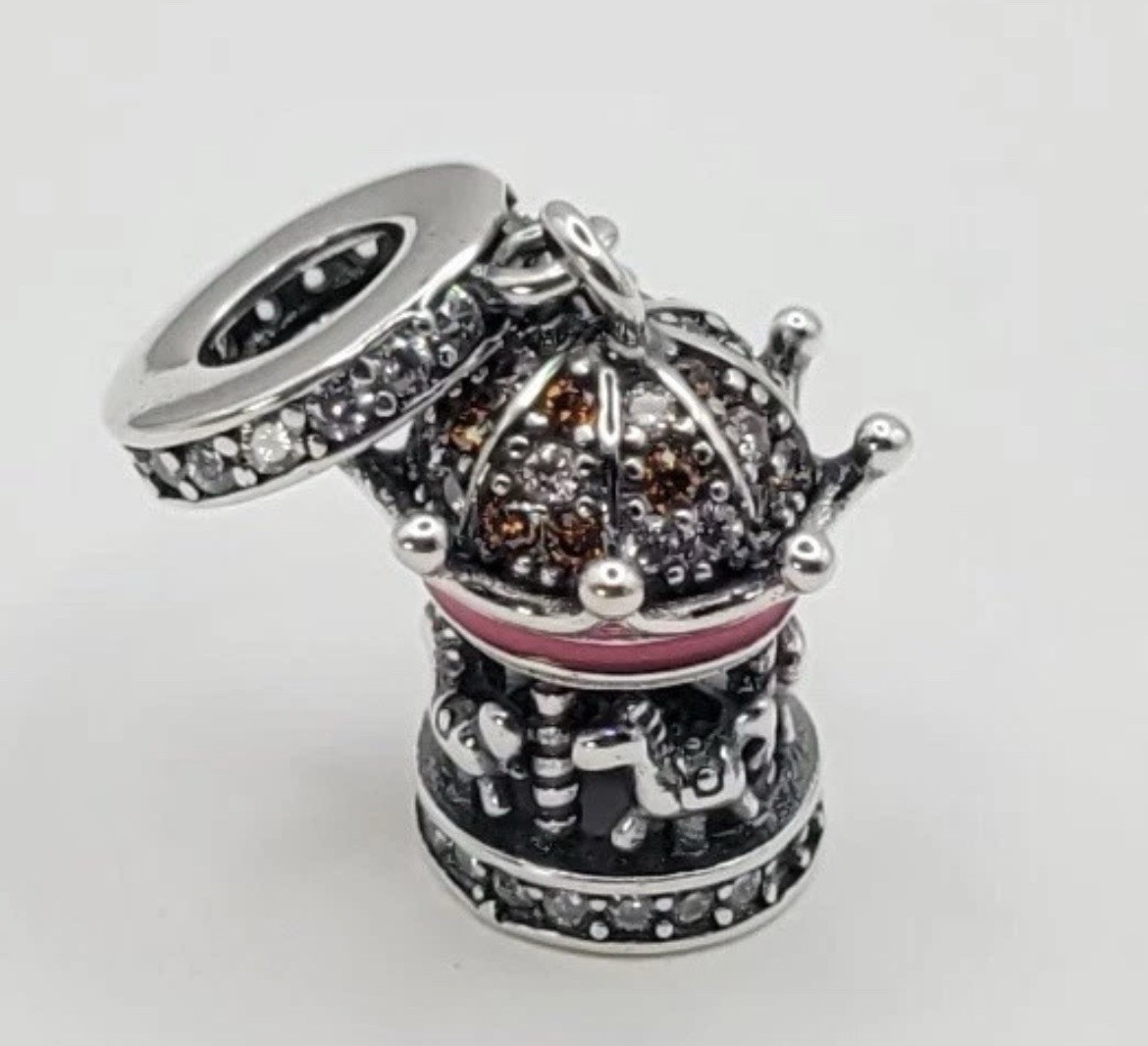 925 Sterling Silver Merry Go Round /Carousel Charm Pendant For Bracelet/Necklace