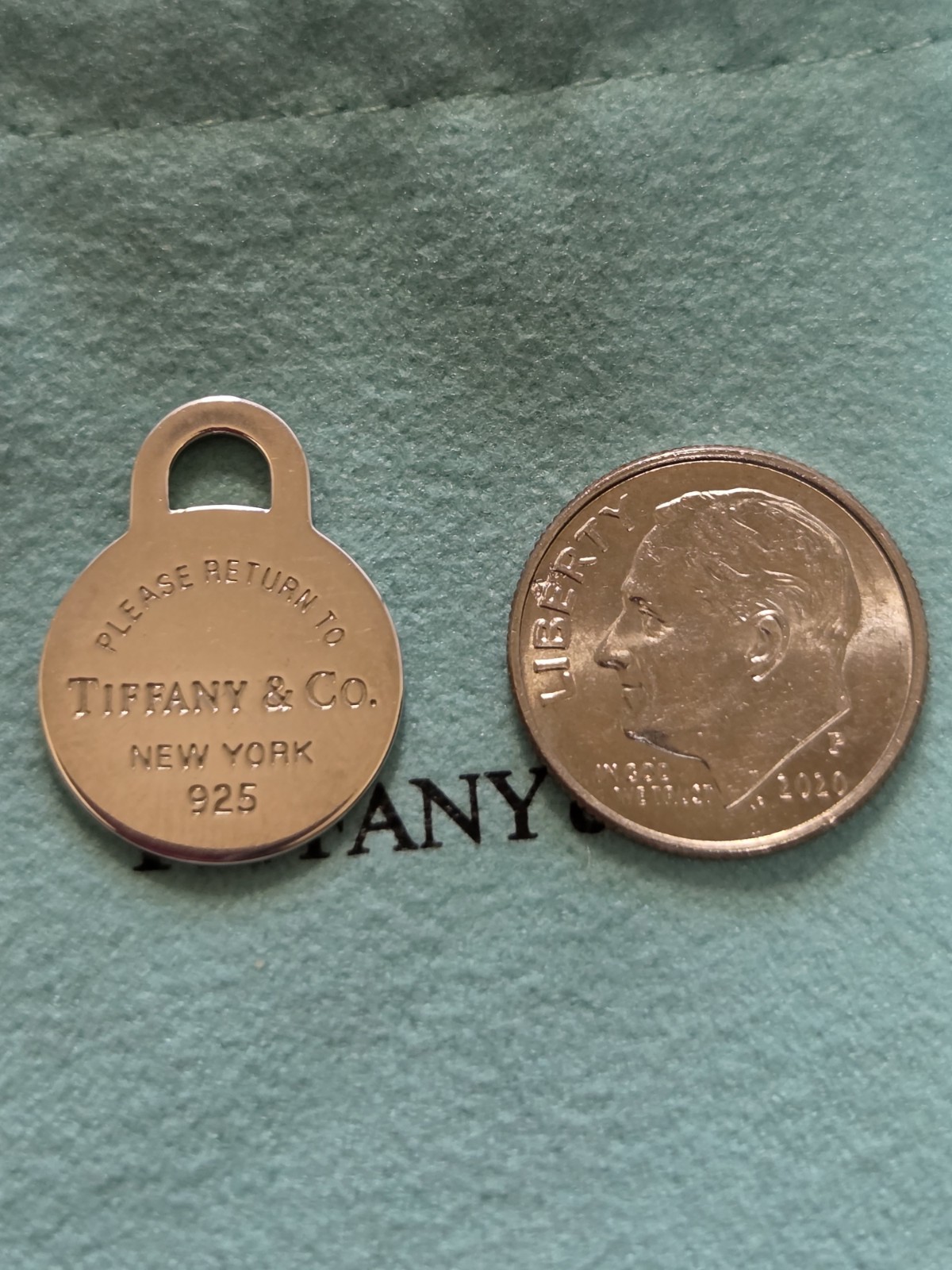 Tiffany & Co. Return to Tiffany 925 Sterling Silver Round Tag Charm Pendant