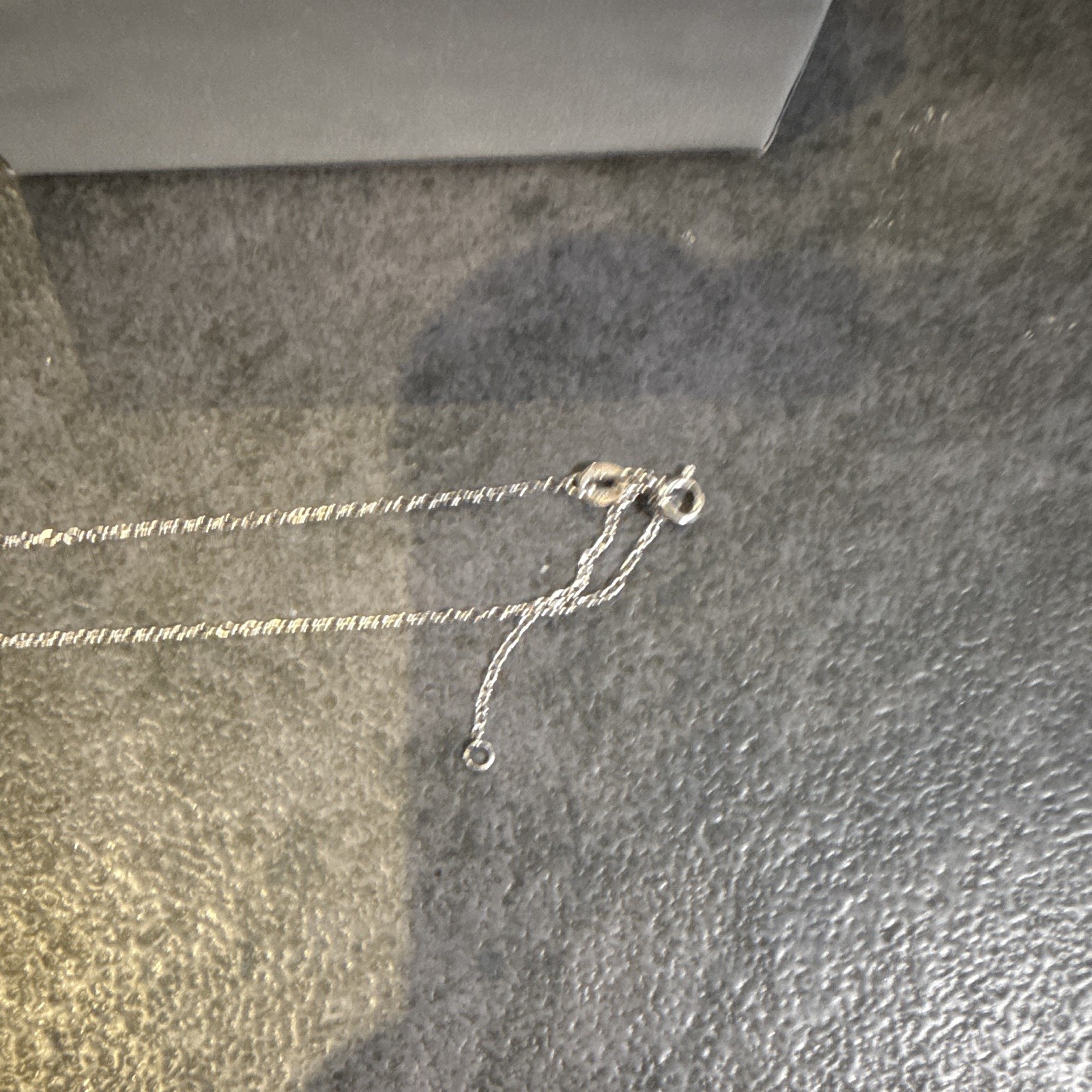 925 Sterling Silver 0.10ctw Pavé Diamond Square Pendant Cable Chain Necklace