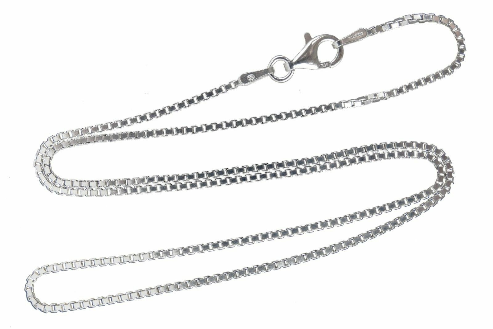 1.2mm Box Chain Necklace – 925 Sterling Silver – Italy 16″, 18″, 20″, 22″, 24″