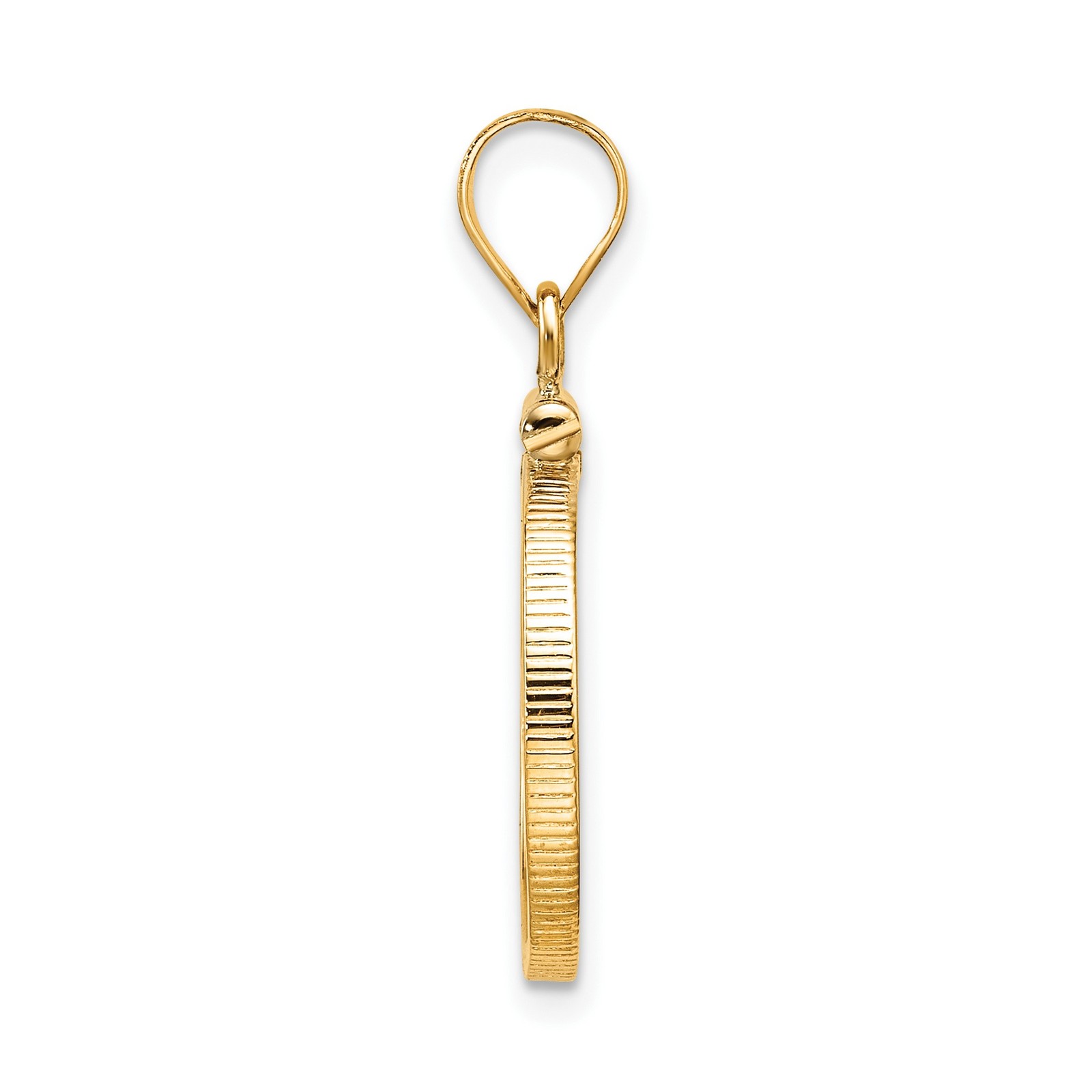 1/10 oz $5 American Gold Eagle Coin Bezel 16.5mm Reeded Prong 14k Yellow Gold