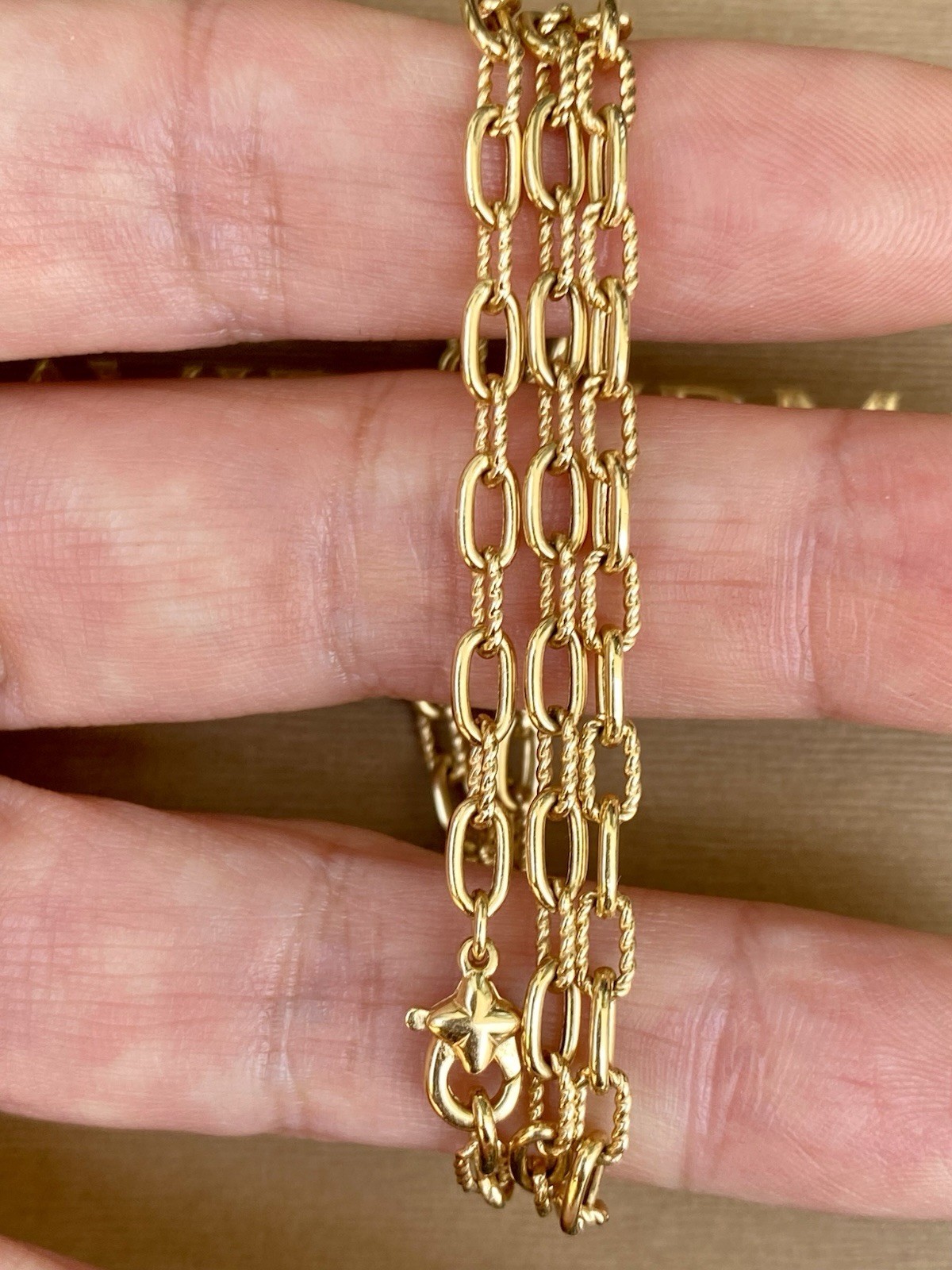David Yurman 18K Gold Madison Necklace 3mm 18” Excellent $3950+