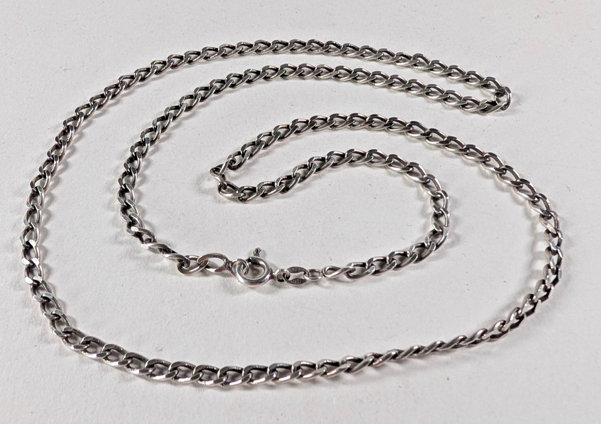 Chateau D’Argent Sterling Silver Curb Link Chain Necklace 14.8g/61cm