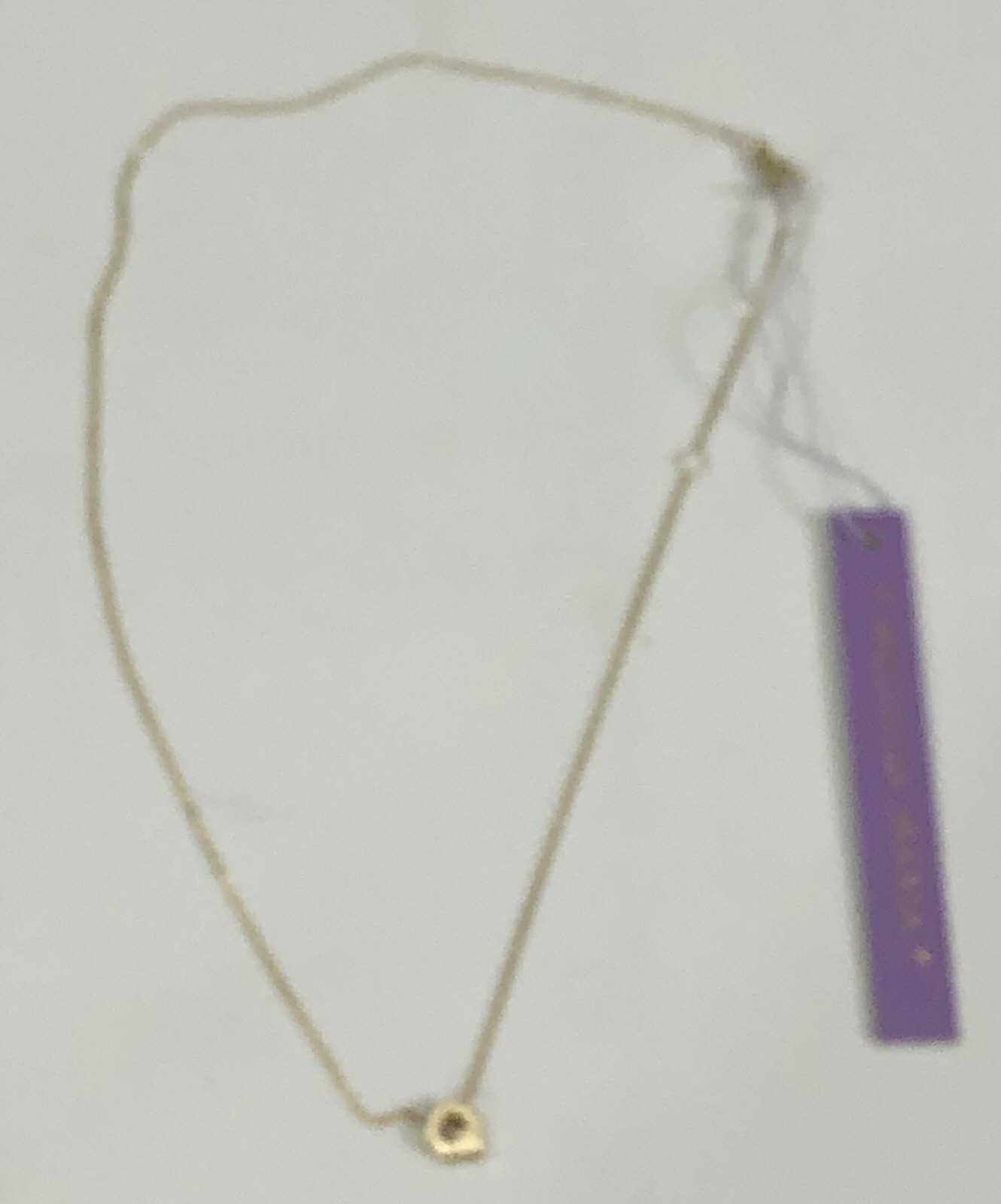 Melinda Maria Necklace Sterling Silver Gold Plated Letter Initial Q 16 in – NWT