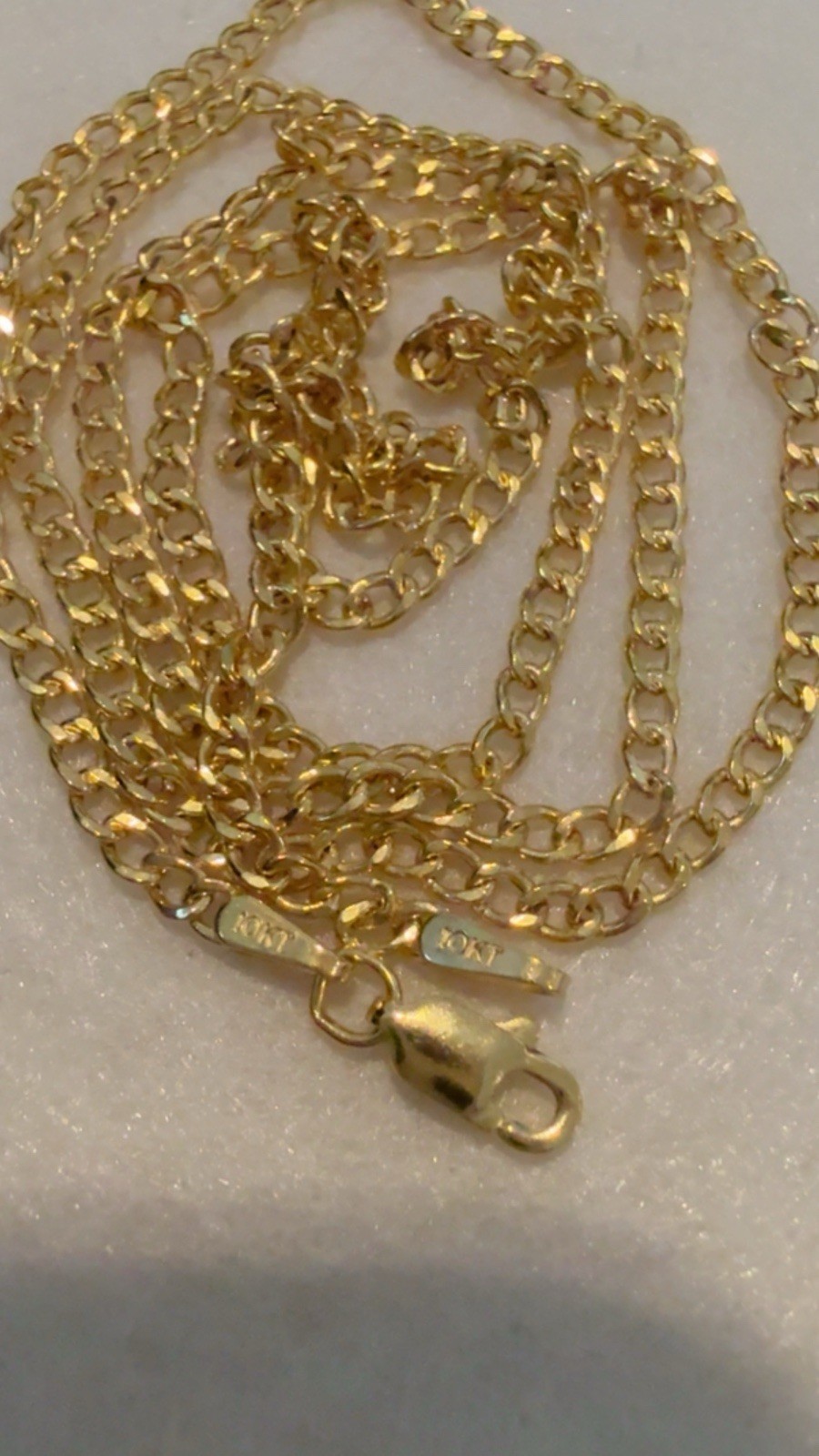 10K Solid Yellow Gold Curb Chain 22” 2.5mm 2.45g Lightweight Necklace Unisex