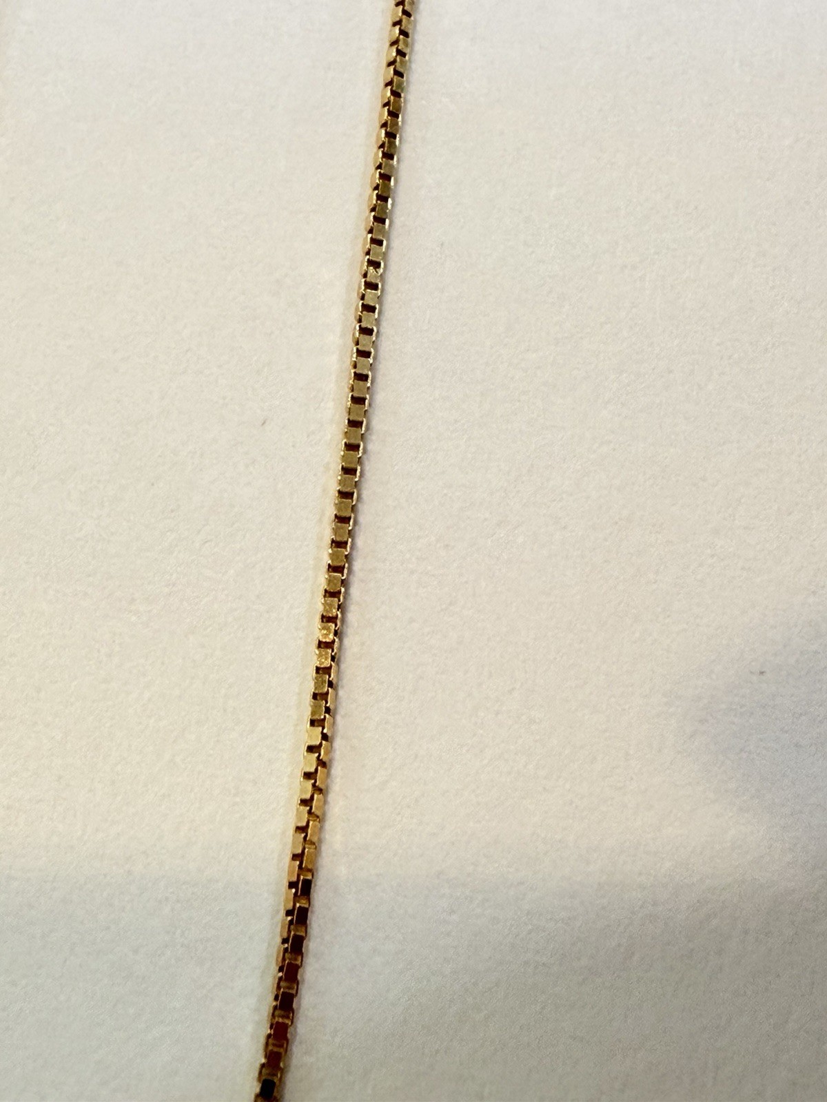 New 14k Yellow Gold Baby Box Chain Necklace 18″ Italian Gold Gift Box 1.22g