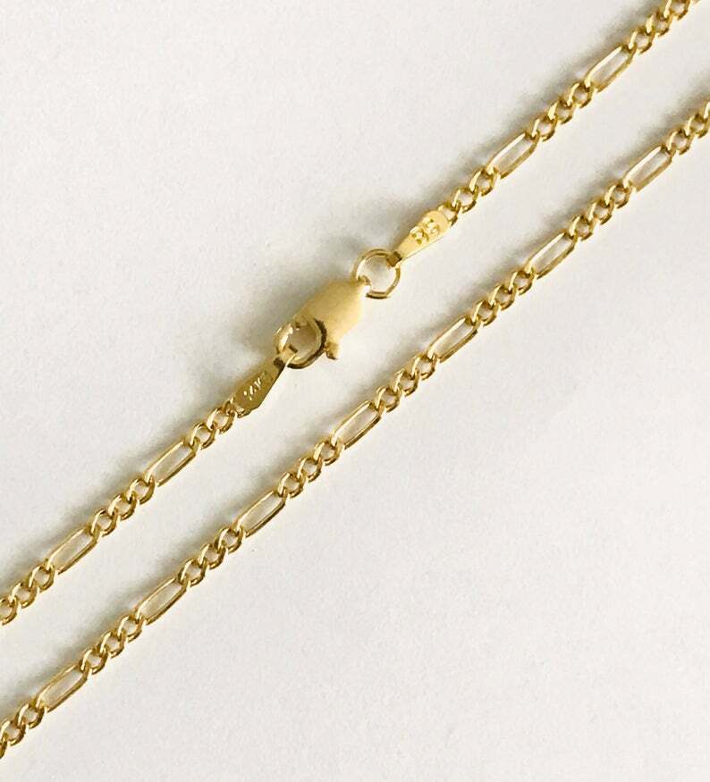 14K SOLID GOLD GRIM REAPER 18″ NECKLACE, 14K SOLID GOLD 34mm SANTA MUERTE – PT97