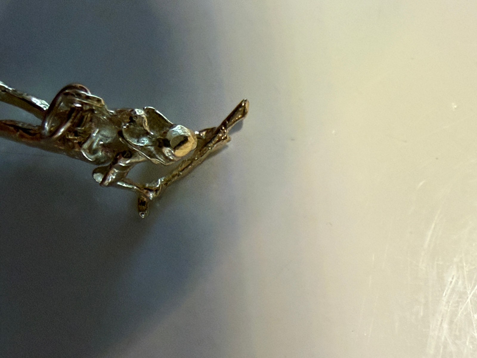 Vintage Solid Gold 14k Diver Down Charm 0.75 in. 1.63g New Old Stock