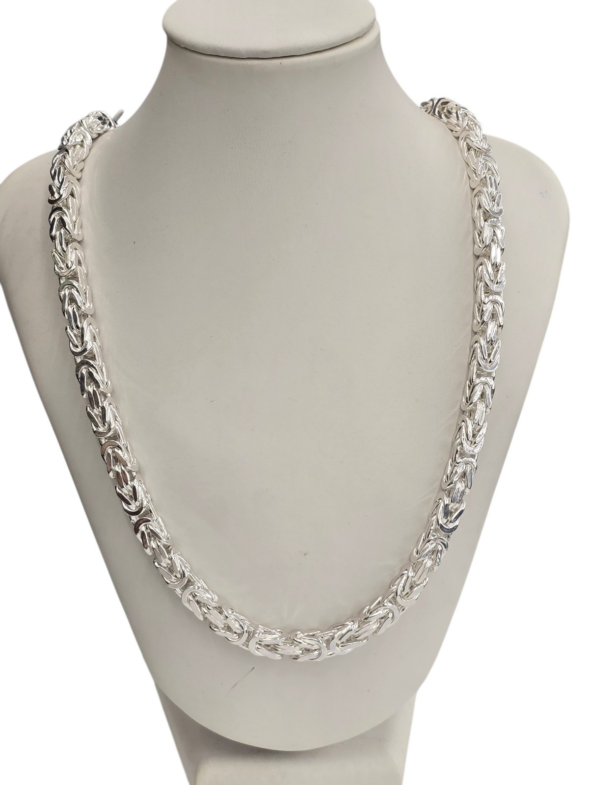 925 Sterling Silver Byzantine Chain 6.5 MM for Men and Women