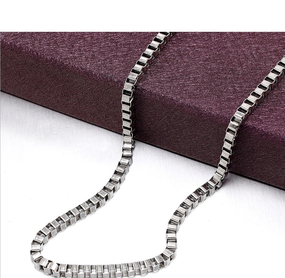 925 Sterling Silver Italian Box Chain Necklace 16~32 inch, CHOOSE a Length/Width