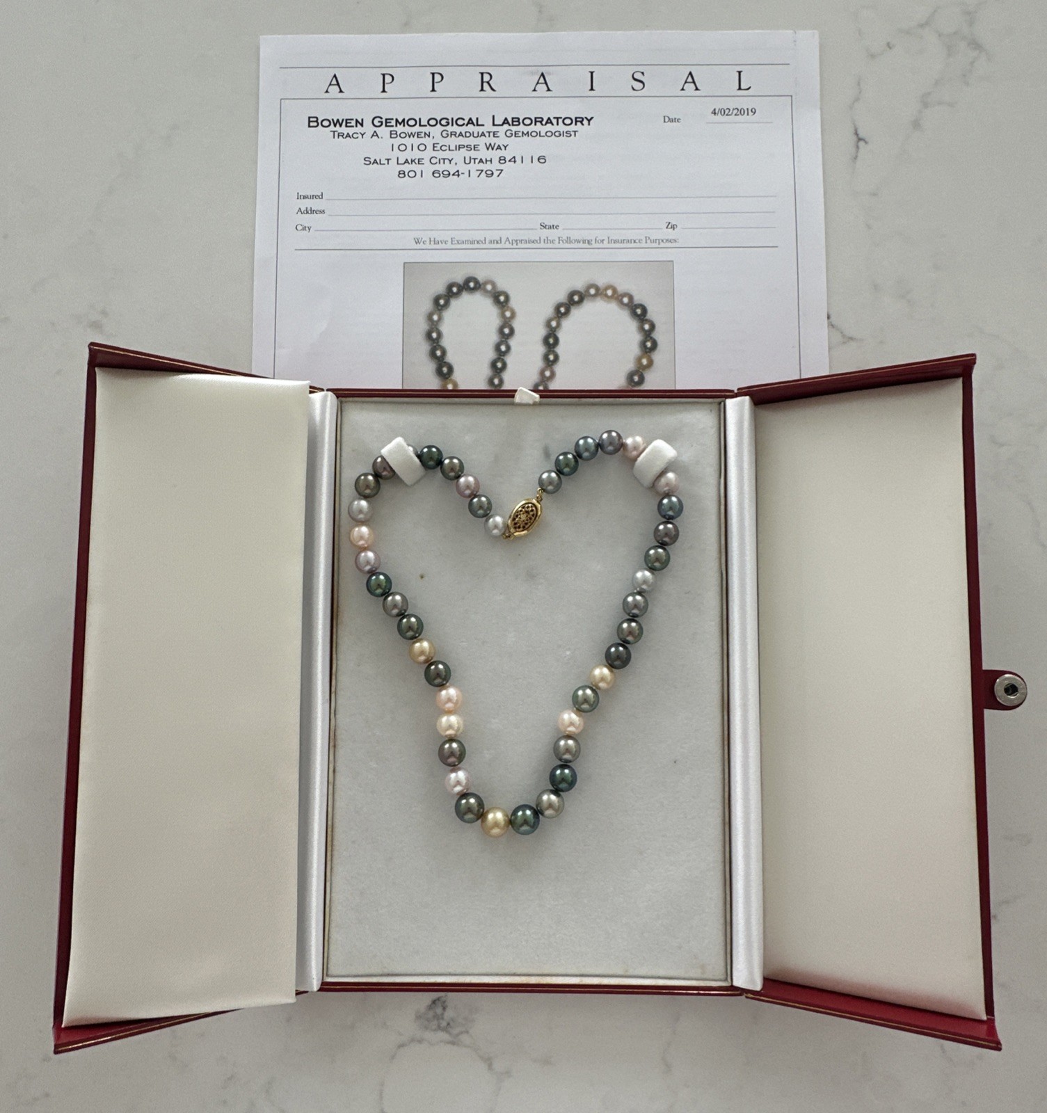16″ South Sea & Tahitian Pearl Necklace – Graduated 43 Pearls – Appraised $7,250