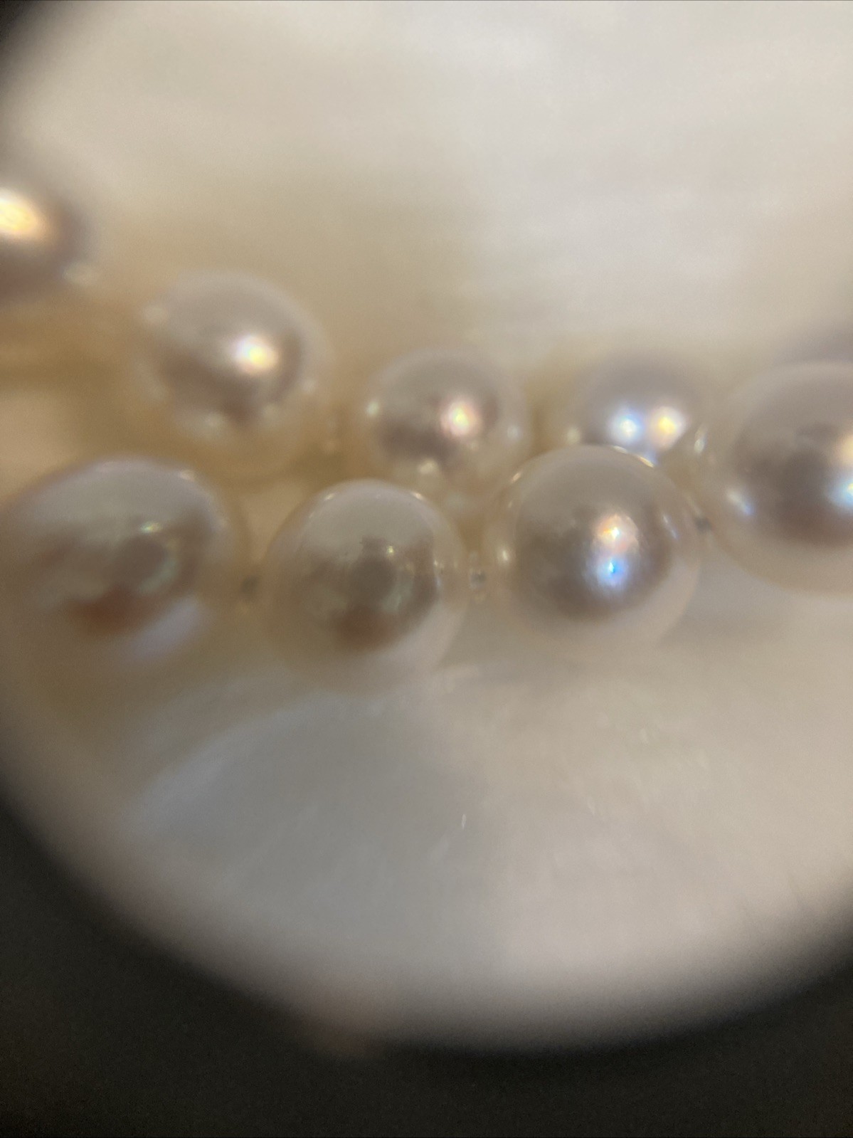 A04JapaneseAkoyaPearl Necklace 7.7-8.0mm 42.5cm SilverClasp Near Round Excellent