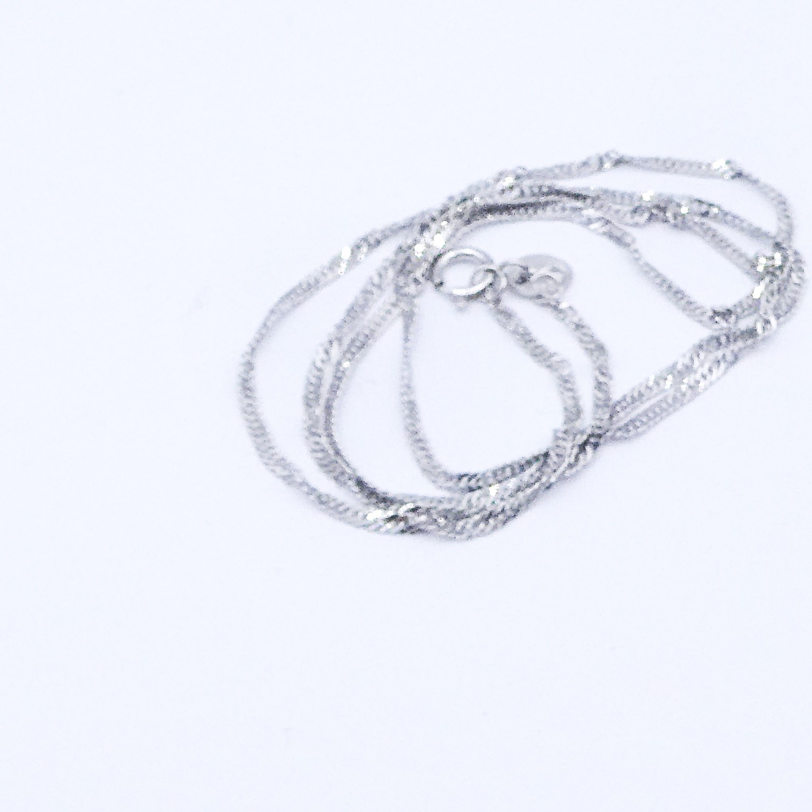 New Sterling Silver Chain Necklace 1.5mm Winding Singapore Mens Womens
