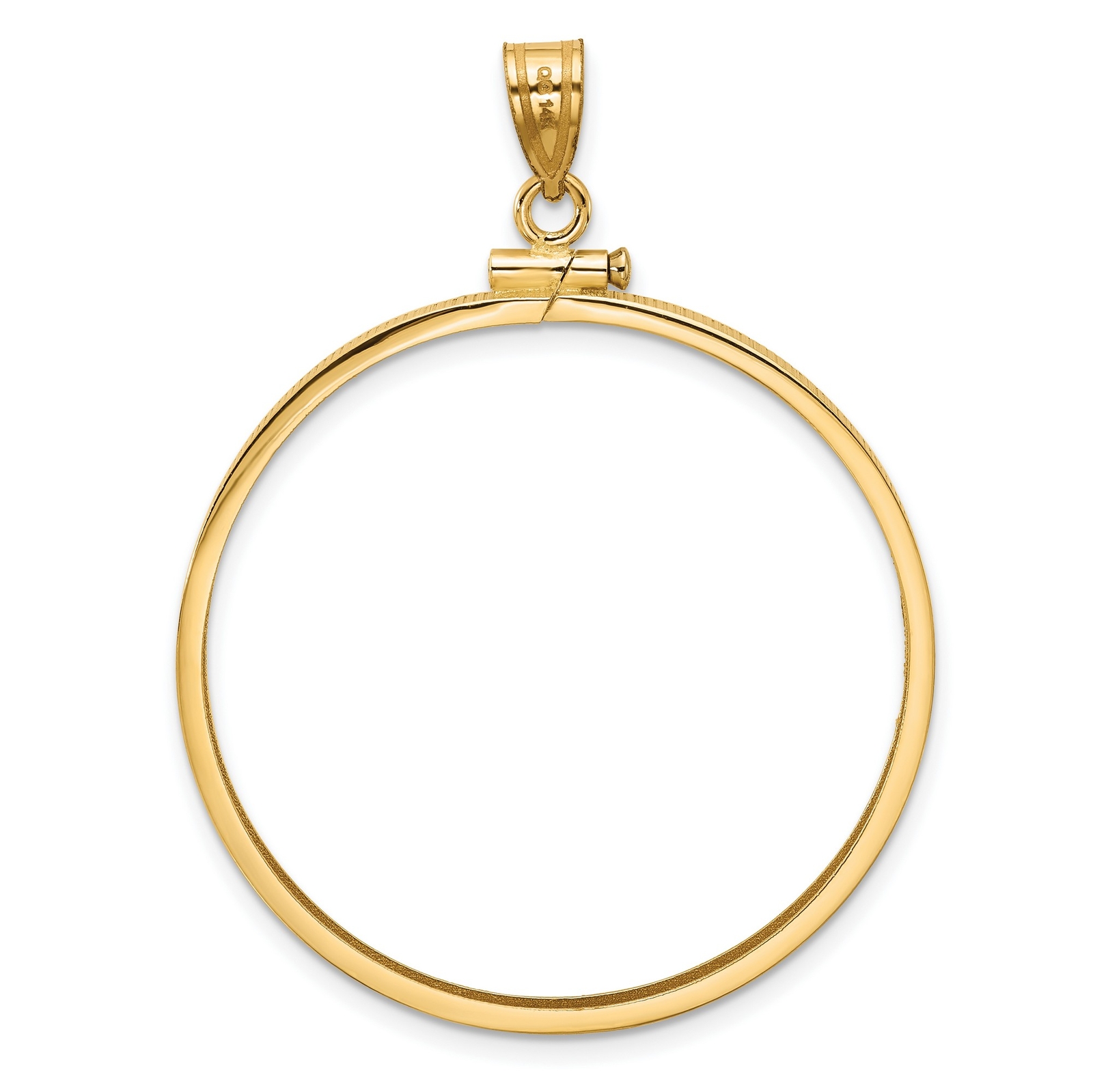 1907-1933 US $20 St Gaudens Double Eagle Screw Top Reeded Coin Bezel in 14k Gold