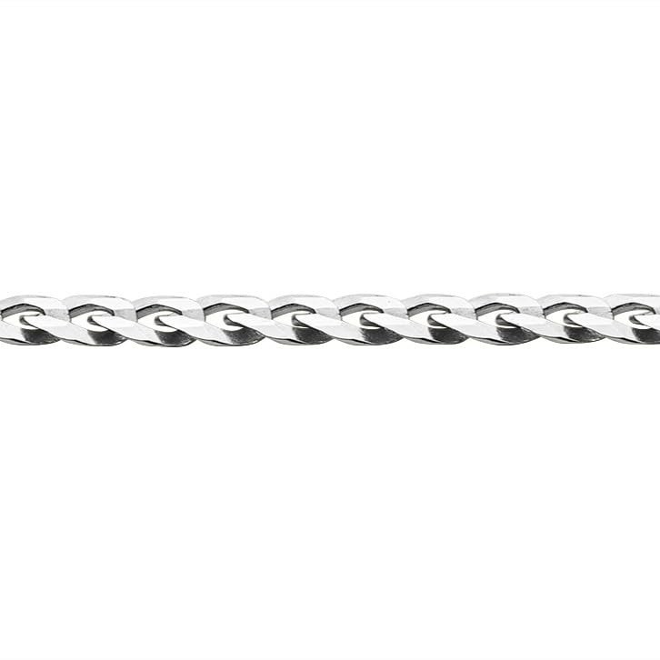 925 Sterling Silver Diamond Cut Cuban Link Curb Chain Necklace for Men & Women