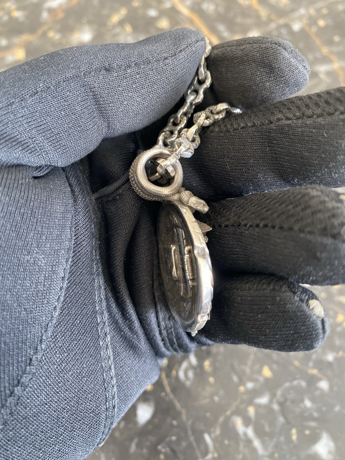 Solid Sterling Silver Gladiator Pendant and Chain.