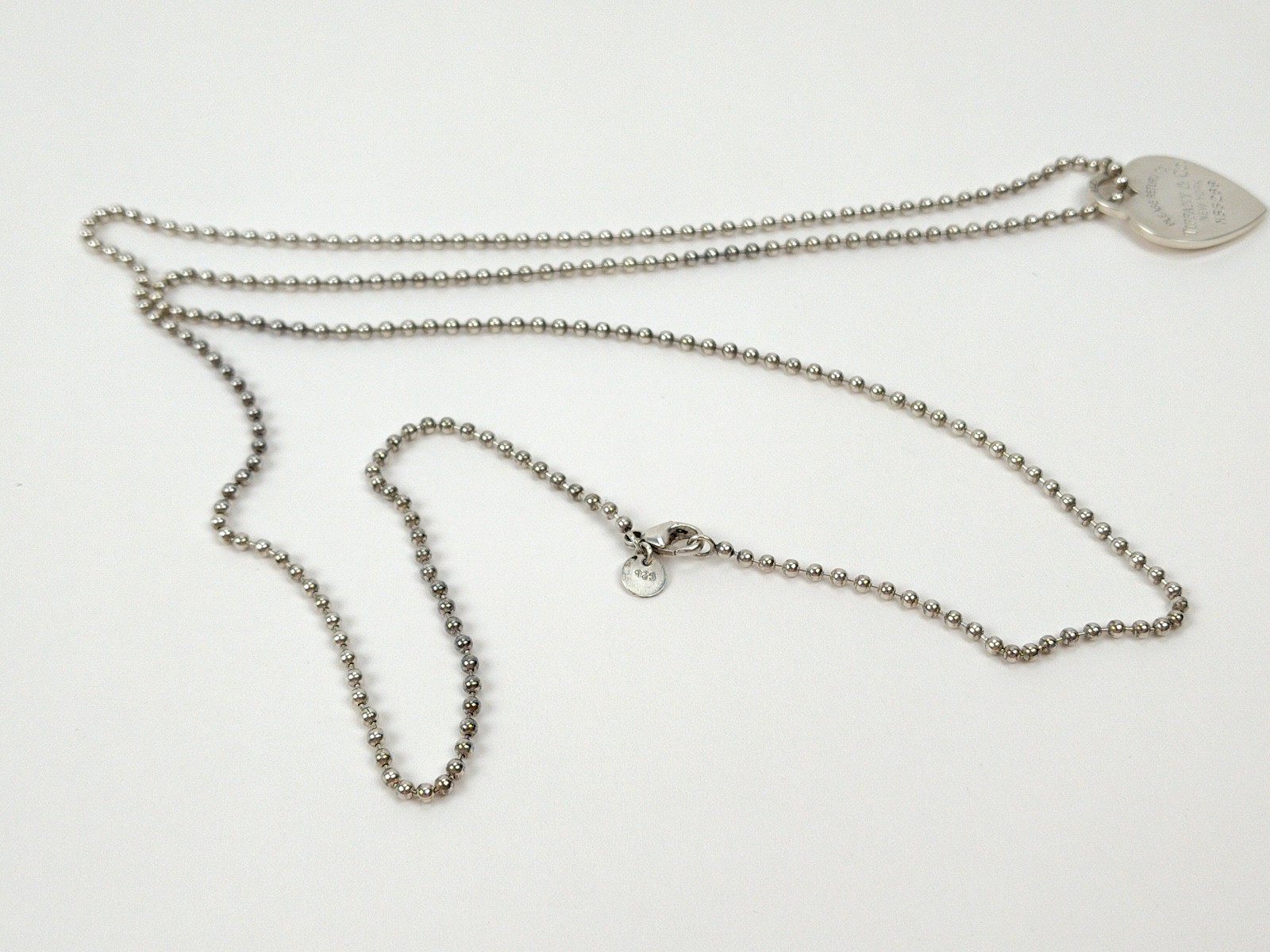 Tiffany & Co. Return to Tiffany Sterling Silver Heart Tag Necklace – Very Good