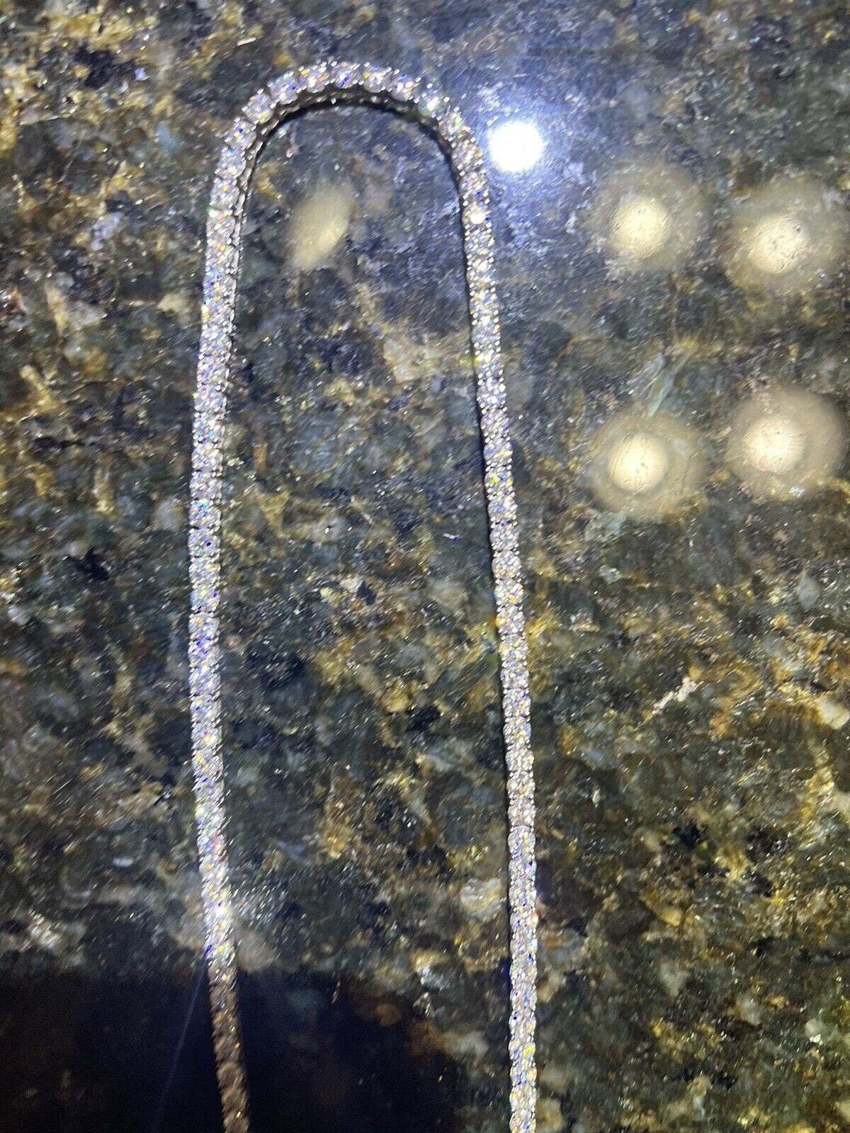 Real 4mm VVS1 Moissanite Tennis Chain Necklace in 925 Sterling Silver 18″Inch