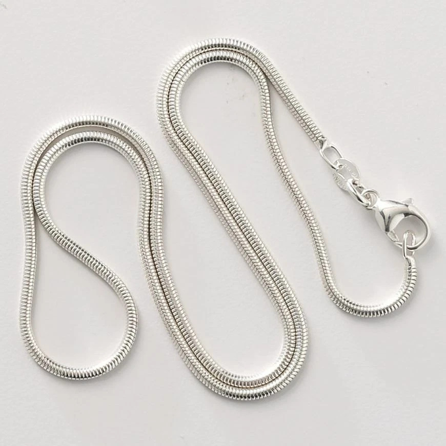Men&Women’s 925 Sterling Silver Tarnish-Free Italian Snake Chain Necklace 16-38″