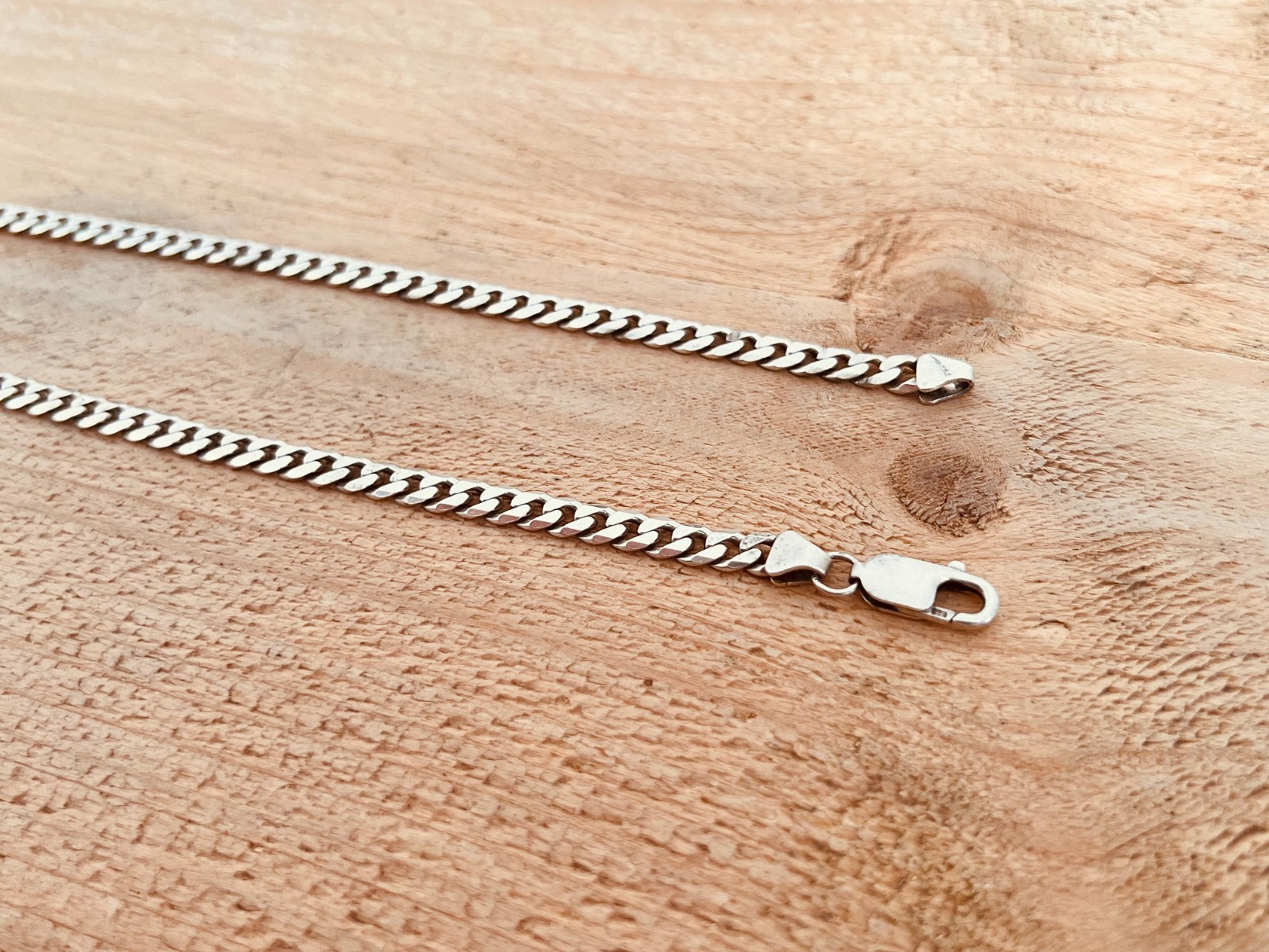 Solid Sterling Silver 18″ Curb Chain Necklace (25 Grams) Excellent Condition 5mm