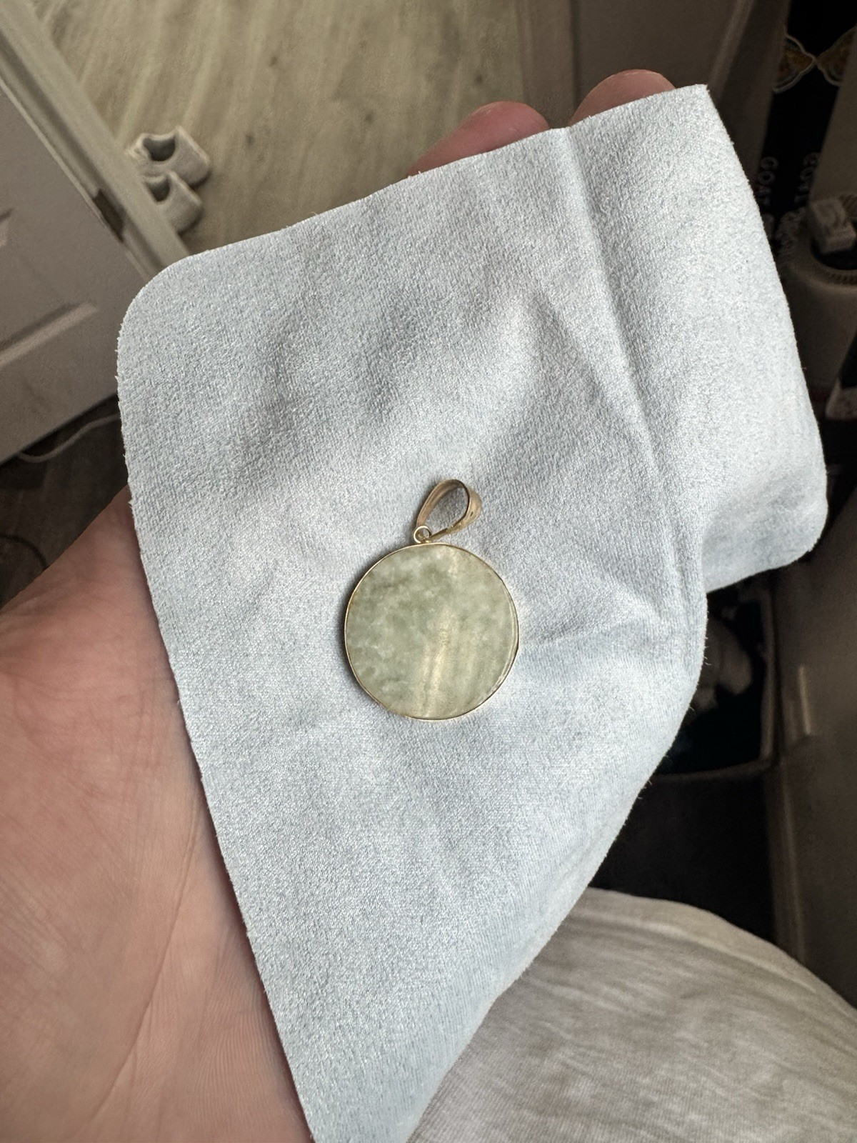 14K Jade Dragon Pendant
