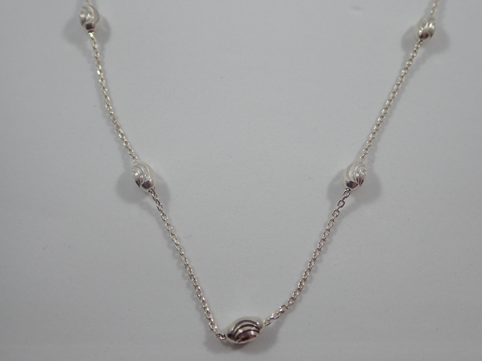 LINKS OF LONDON 925 STERLING SILVER ESSENTIAL STATION BEADED 23.5″ NECKLACE