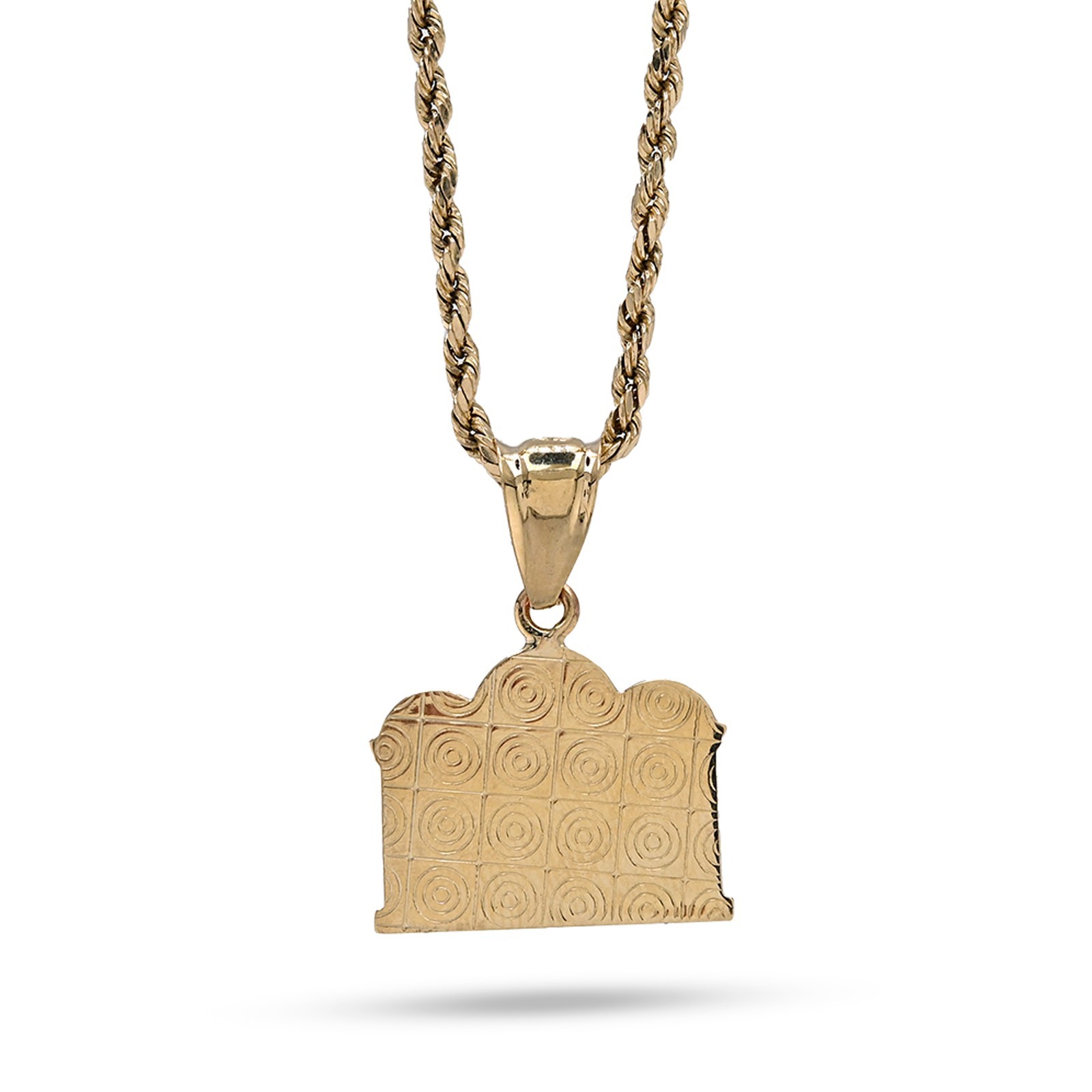 10k Yellow & White Gold Diamond-Cut Mens Last Supper Pendant Religious 2g Charm