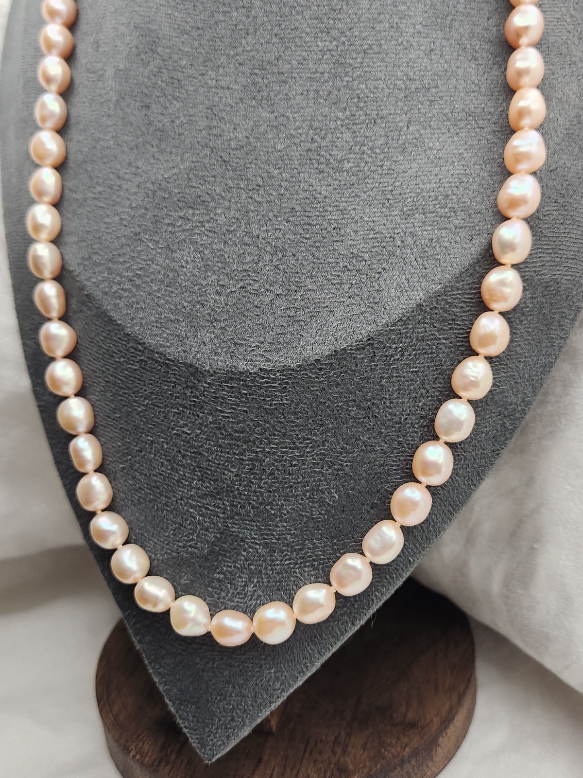 Honora Pink Baroque Pearl Beaded 22″ Strand Necklace Silver Lobster Clasp